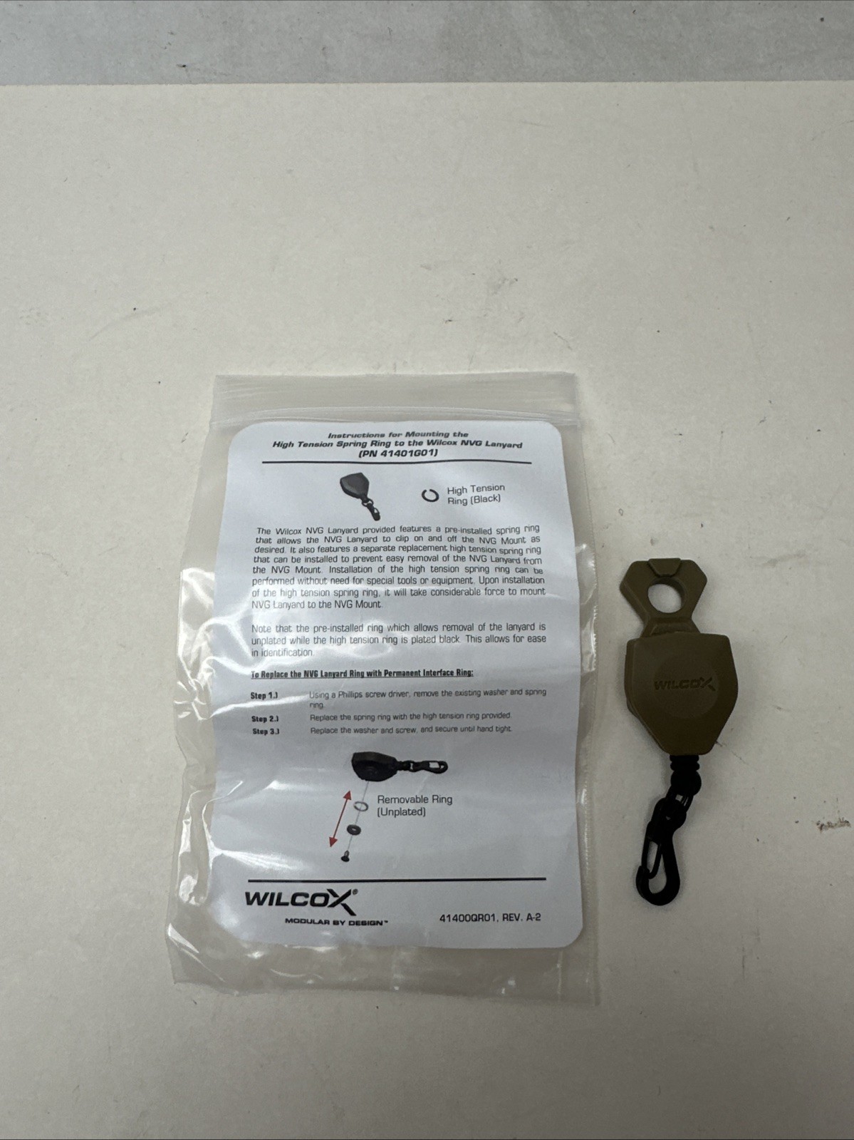 Wilcox NVG Lanyard #41401G01 For L4 Series Night Vision Helmet Mounts