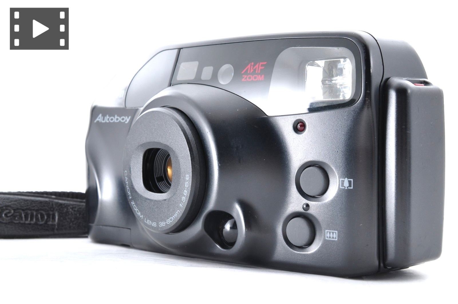 Canon Autoboy AiAF ZOOM PANORAMA 35mm Film Camera Black From Japan [Exc+5] #0597