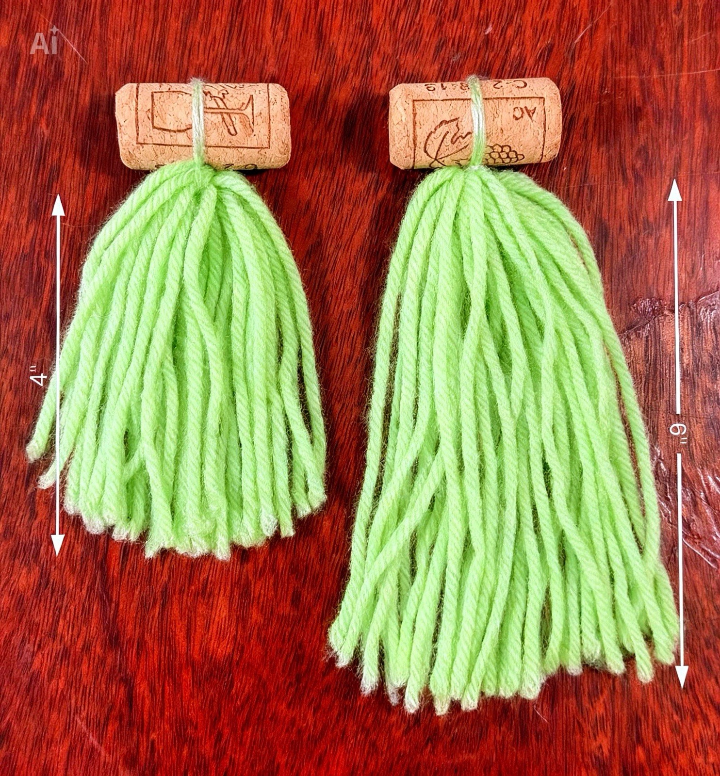 Spawning Mops 5-Pack || 6 Inch ||Green Acrylic Yarn for Aquariums Fish Tank