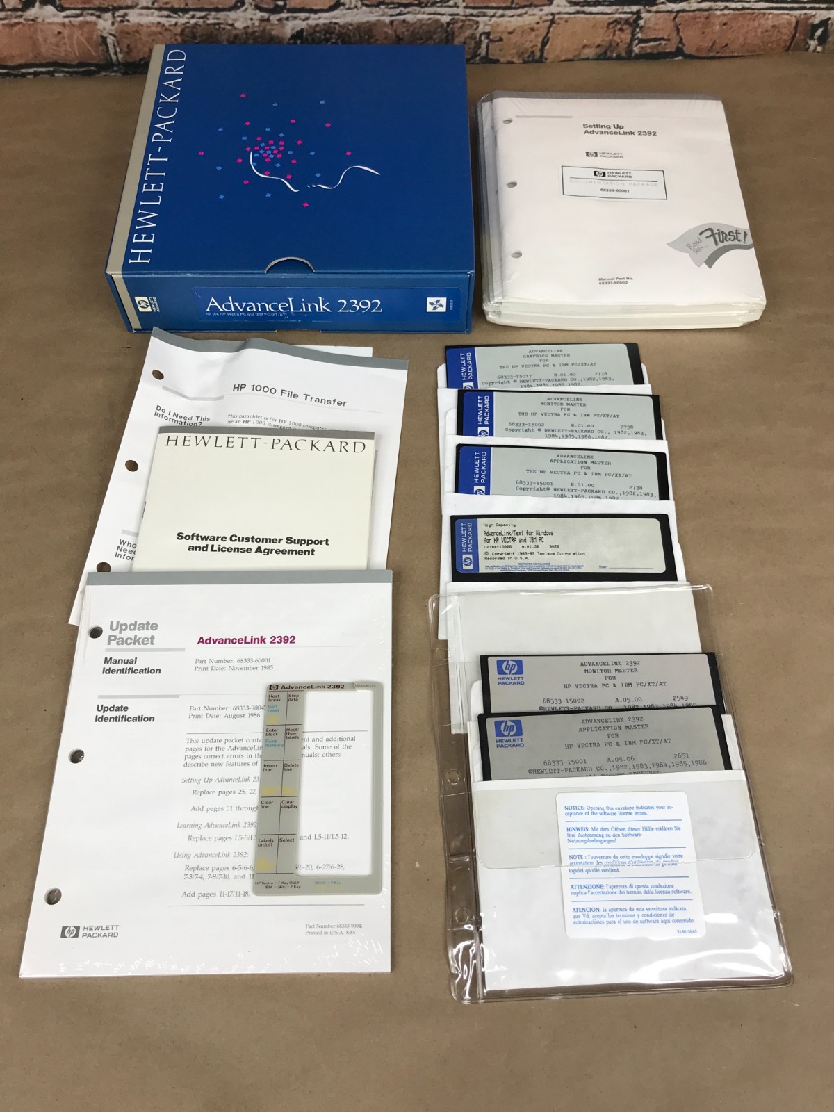 Hewlett Packard HP AdvanceLink 5.25" Software & Manuals for IBM & Vectra PC