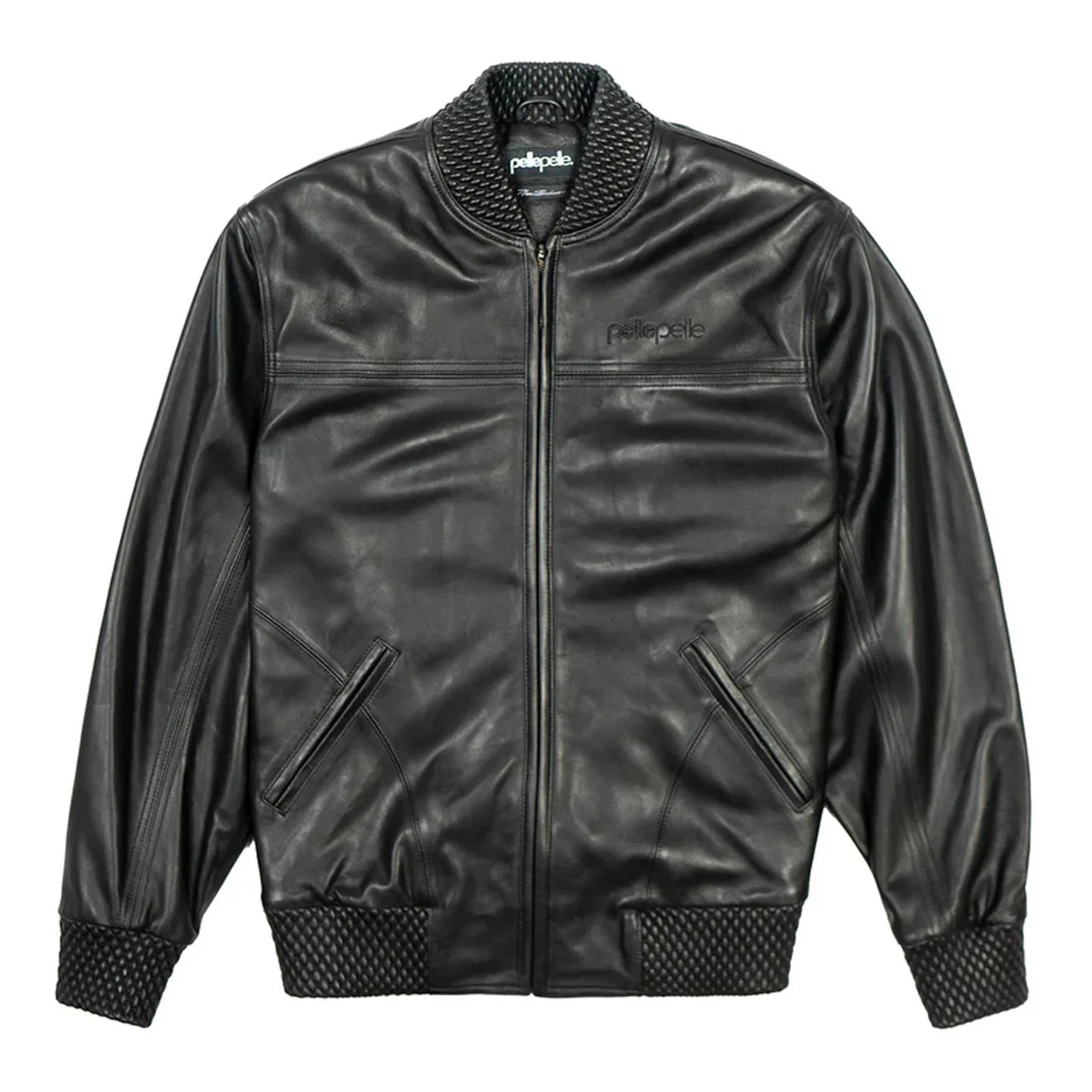 Real Cowhide Pelle Pelle Burnish Plush Leather Jacket Butter Soft, Quilted Cuff