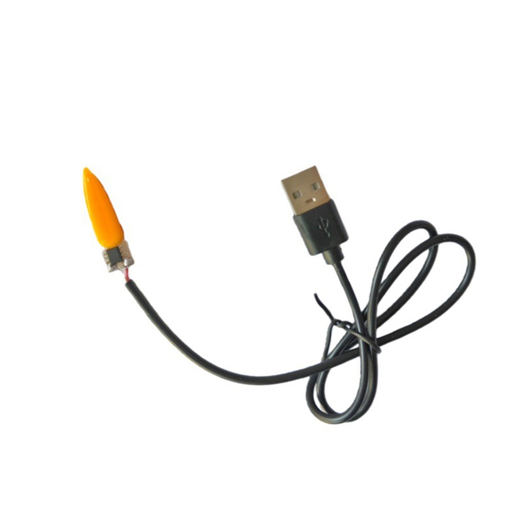 USB 5V LED flame lamp set three simulated candles flicker decorative light kit