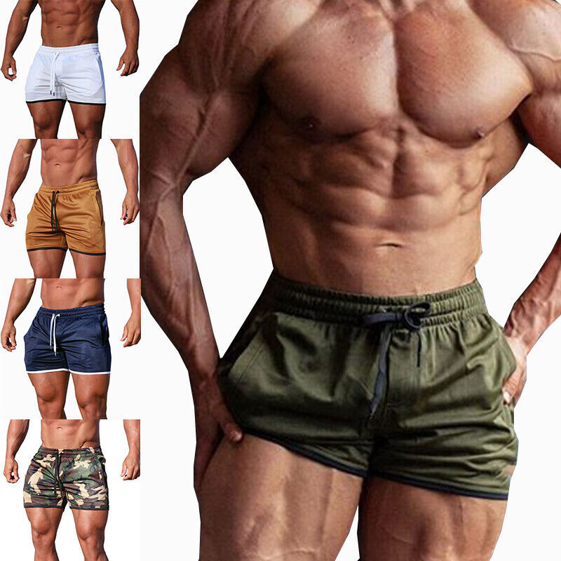 New Mens Sports Training Bodybuilding Shorts Workout Fitness Running GYM Pants
