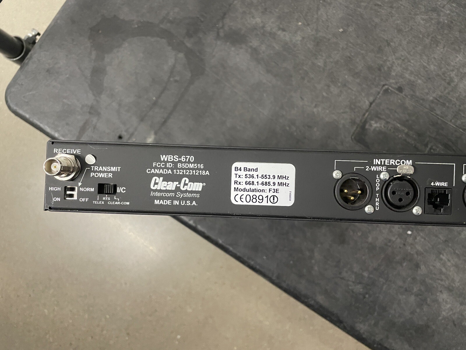 Clear-Com WBS-670 UHF Wireless Intercom Base station