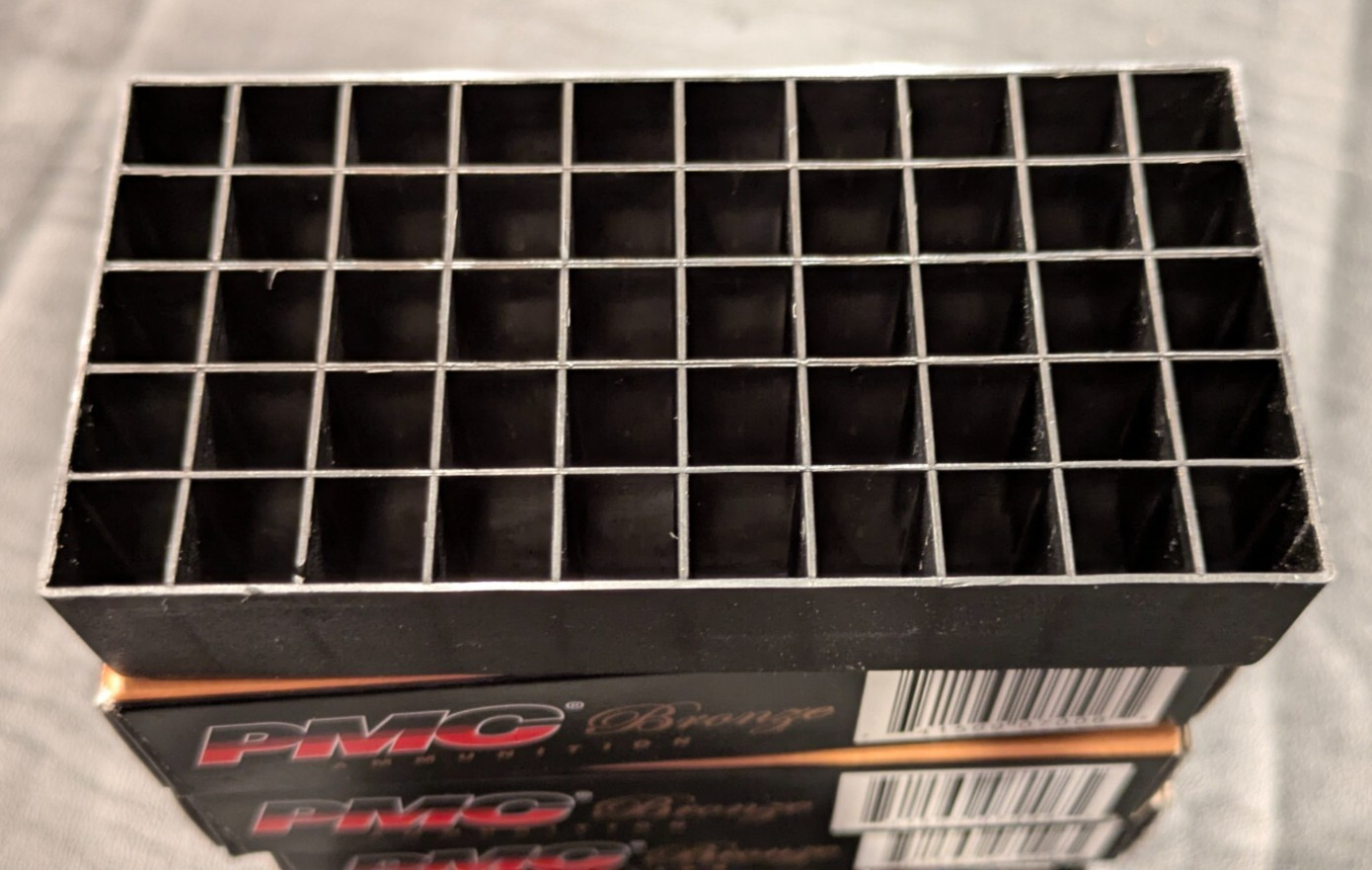 ☑️ 4 PMC BRONZE BOX ONLY With 50 Round Inserts 380 Auto Storage BOX ONLY