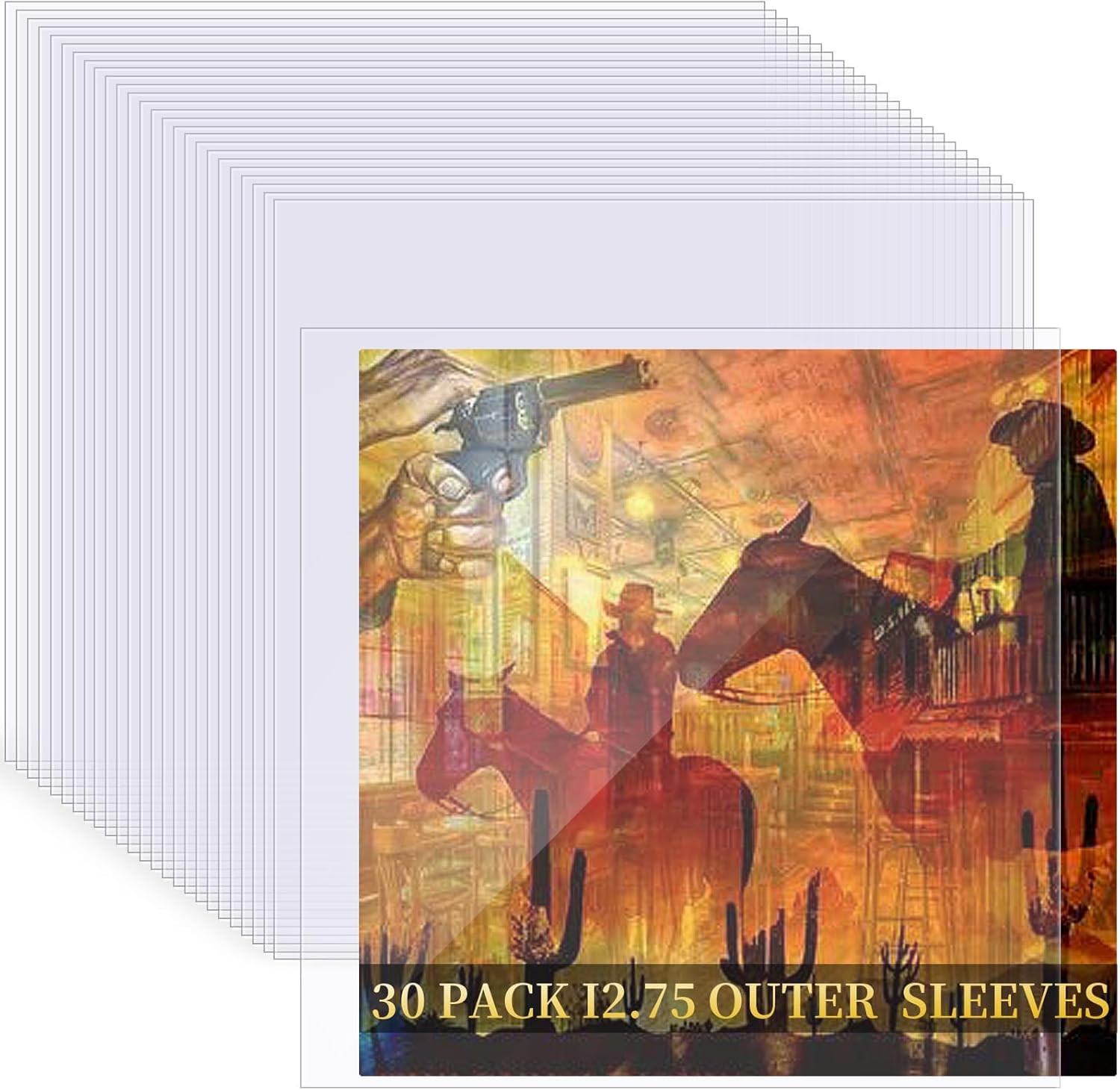 40 Pack Vinyl Sleeves 12.75" X 12.75" Vinyl Record Sleeves Clear Plastic Outer