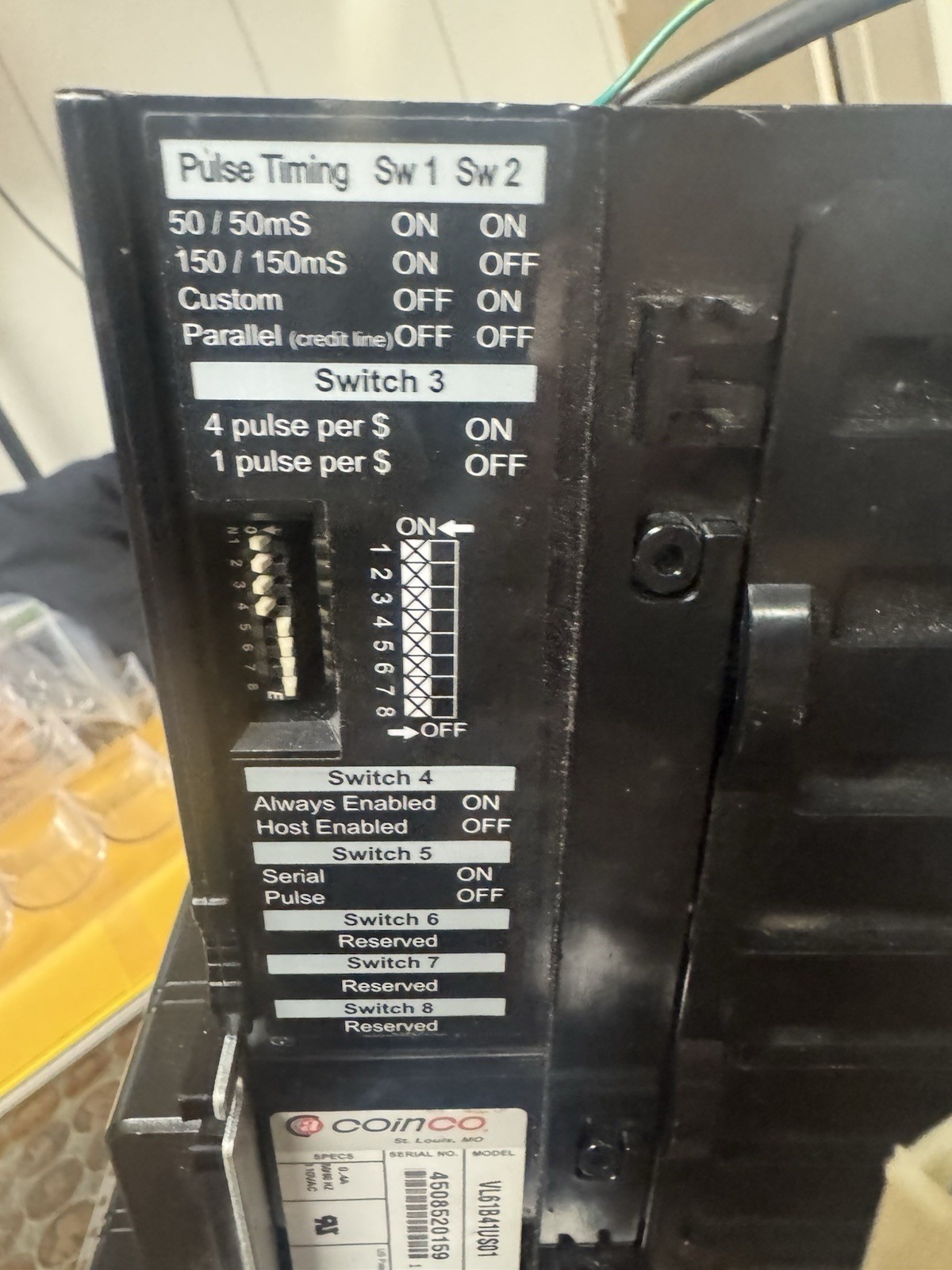 Coinco Vantage Bill Validator Acceptor for Vending Machines