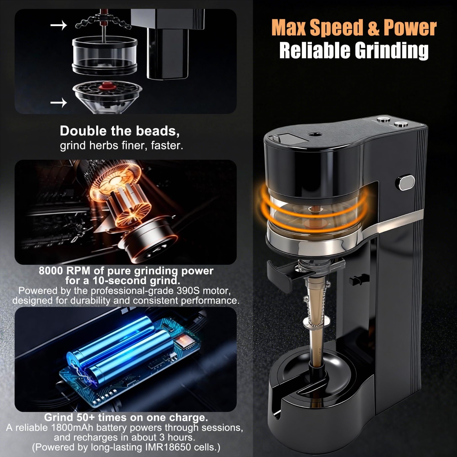 Automatic Cigarette Rolling Machine - Portable Spice Grinder & Filler for Rollin