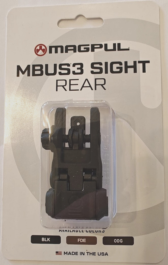 MAGP  MBUS3 Rear Sight Gen 3 BUIS-  Black Rear Flip Up