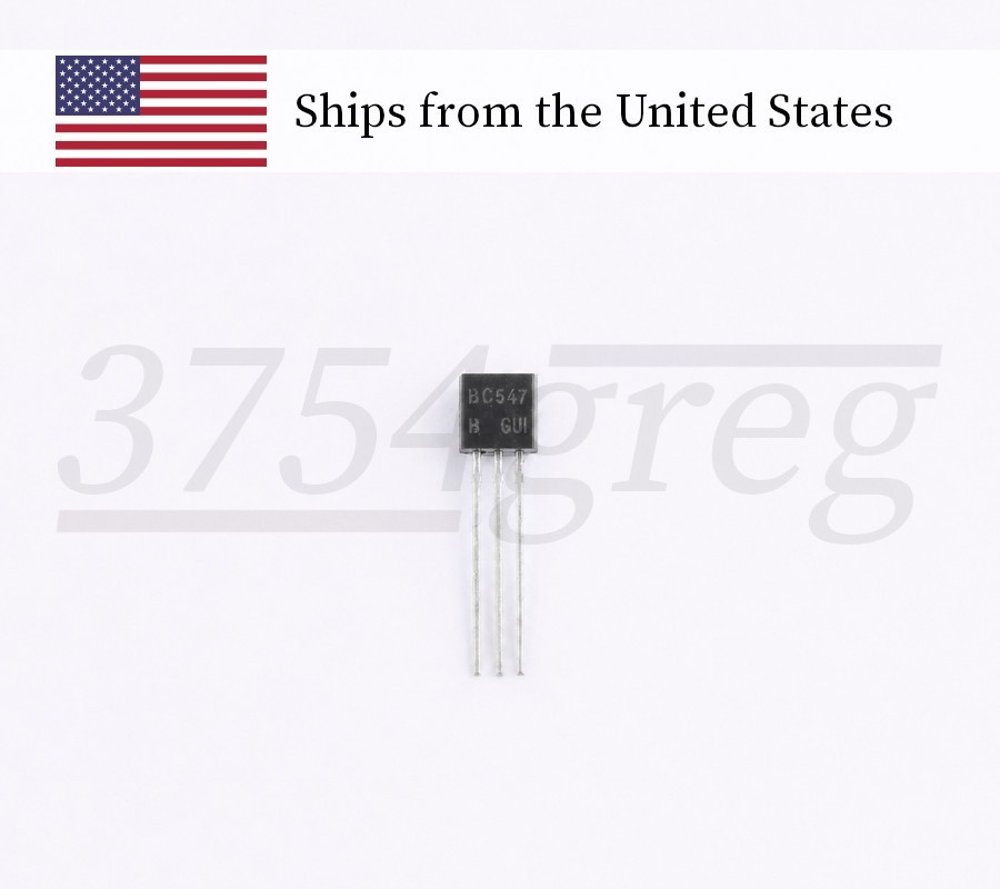 25pcs - BC547-B General Purpose NPN Transistor - hFE=200-450 - TO-92 - JSCJ