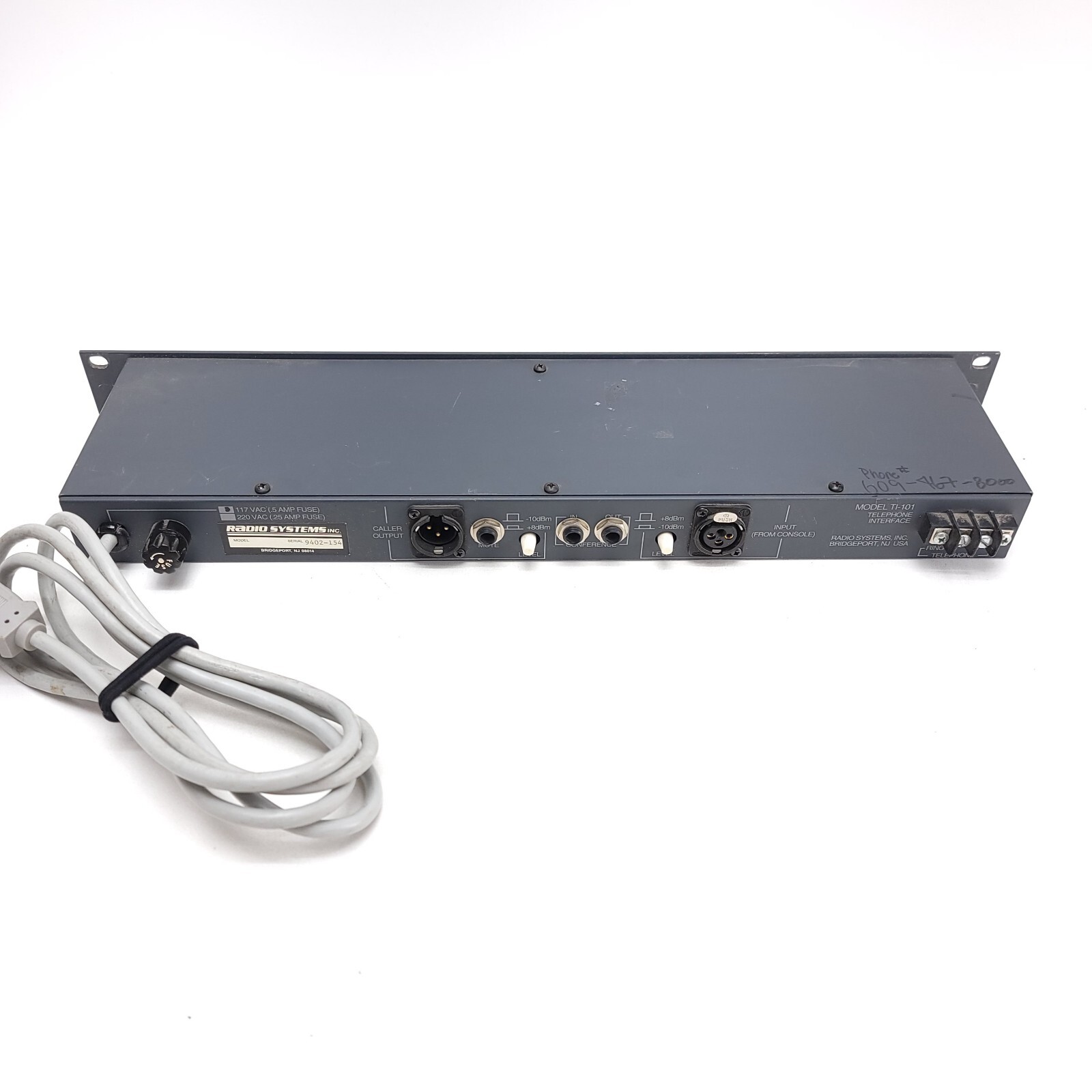 Radio Systems TI-101 Telephone Interface Broadcast Equipment UNTESTED