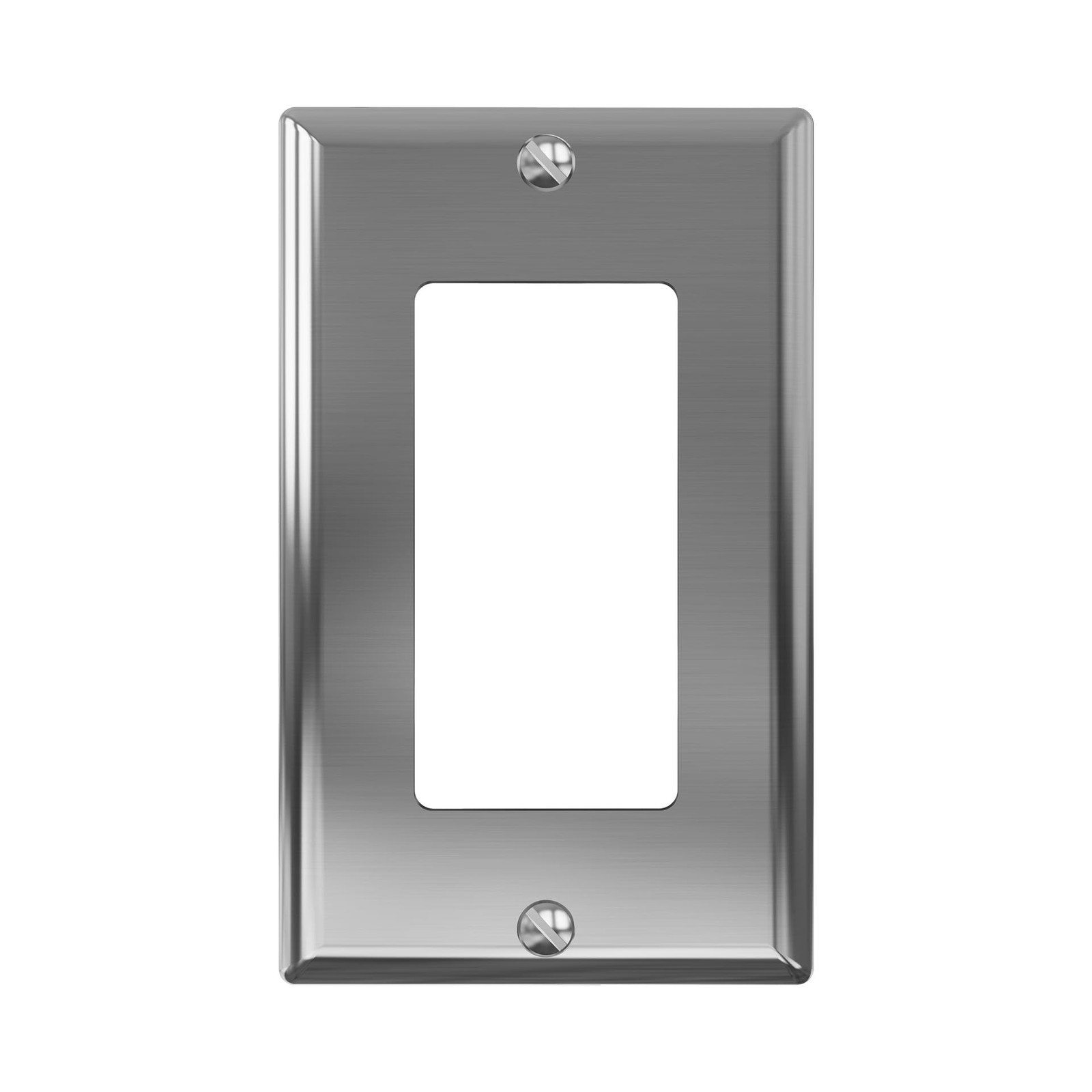 ELEGRP Decorative Stainless Steel Receptacle Wall Plate, 1-Gang Metal Wall Ou...