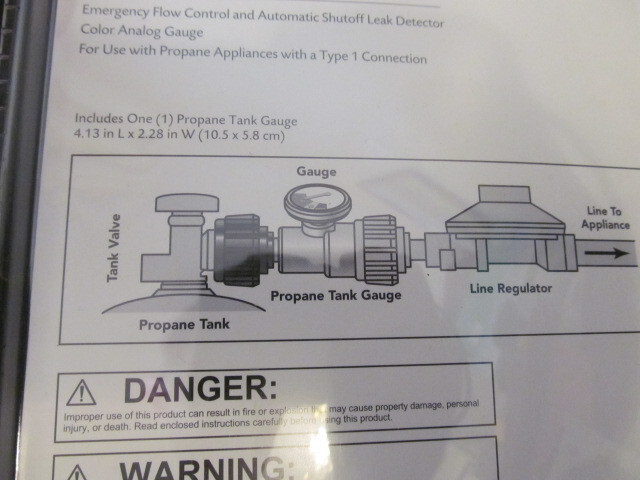 HD Designs Grill Propane Tank Gauge with Automatic Shutoff Leak Detector