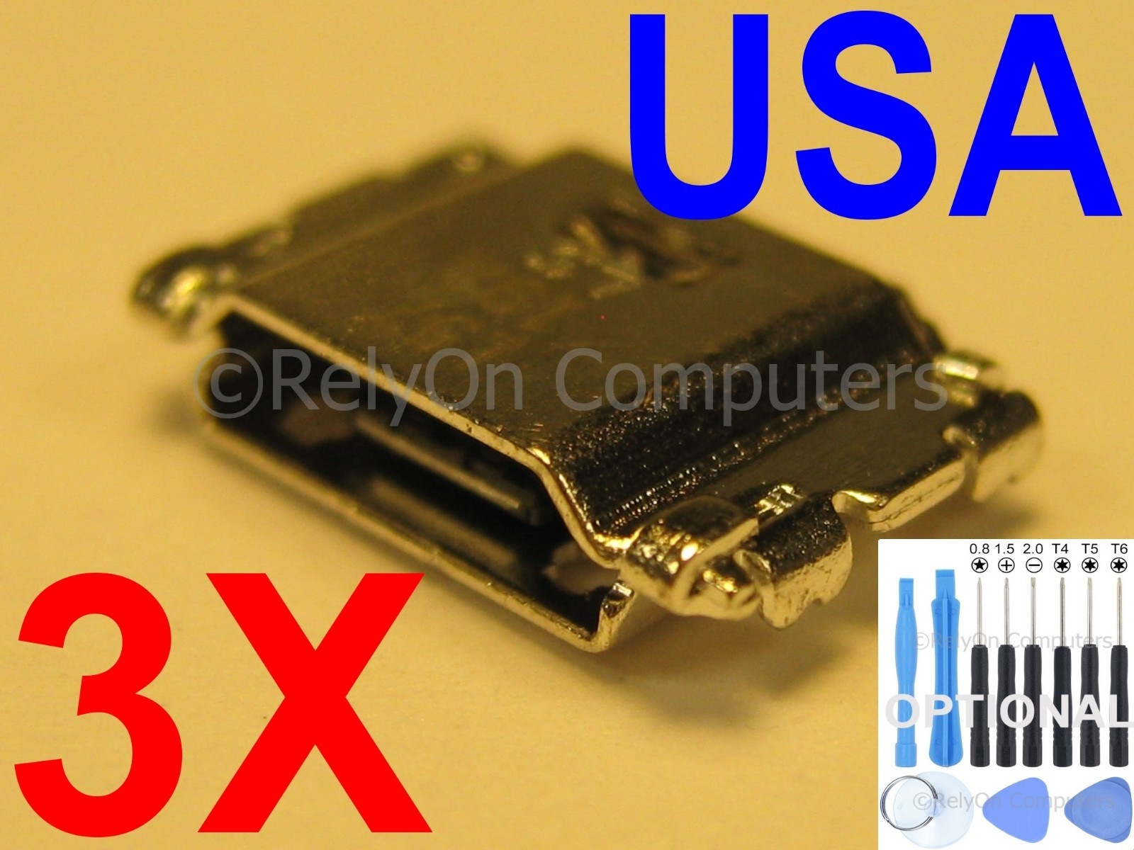 3x Micro USB Charging Port Sync For Samsung Galaxy Tab A 8.0 SM-T350 SM-T350N US