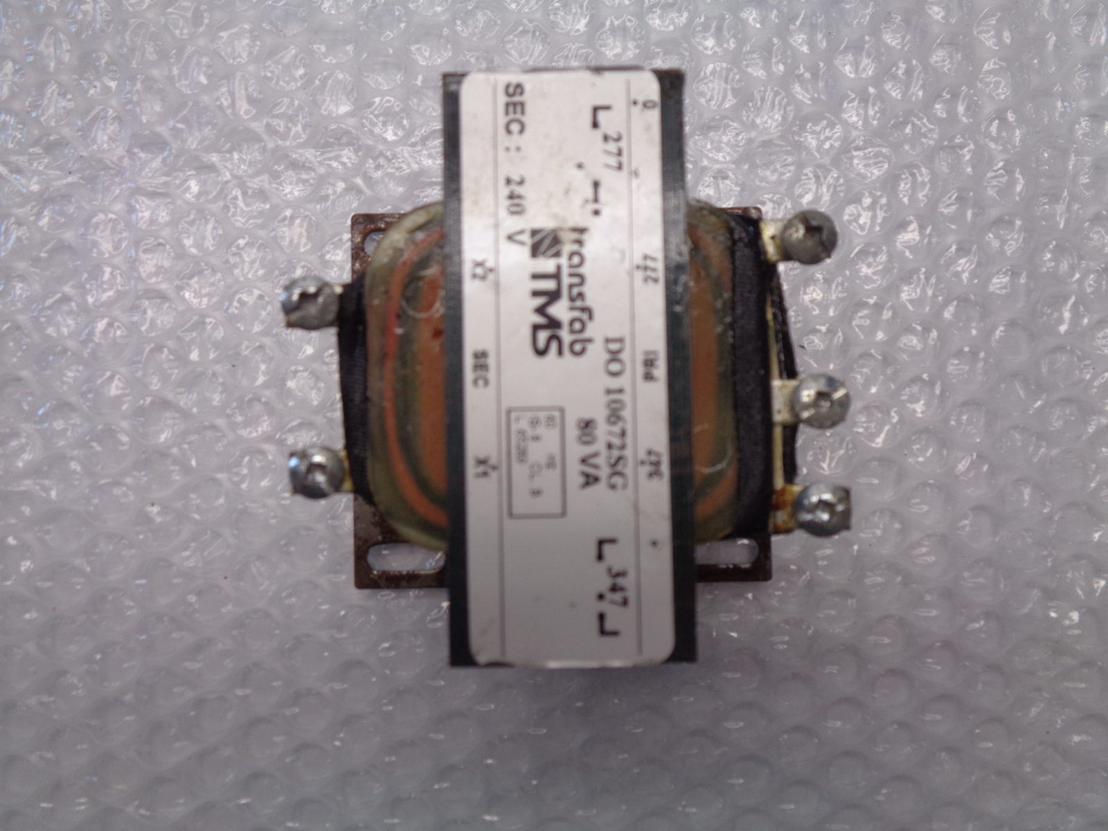 TRANSFAB DO10672SG TRANSFORMER 240V (AS PICTURED) NSNP