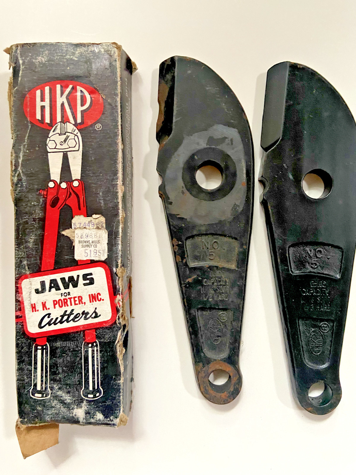 Vintage HK Porter No.5 Replacement Bolt Cutter Jaws 0510C Used