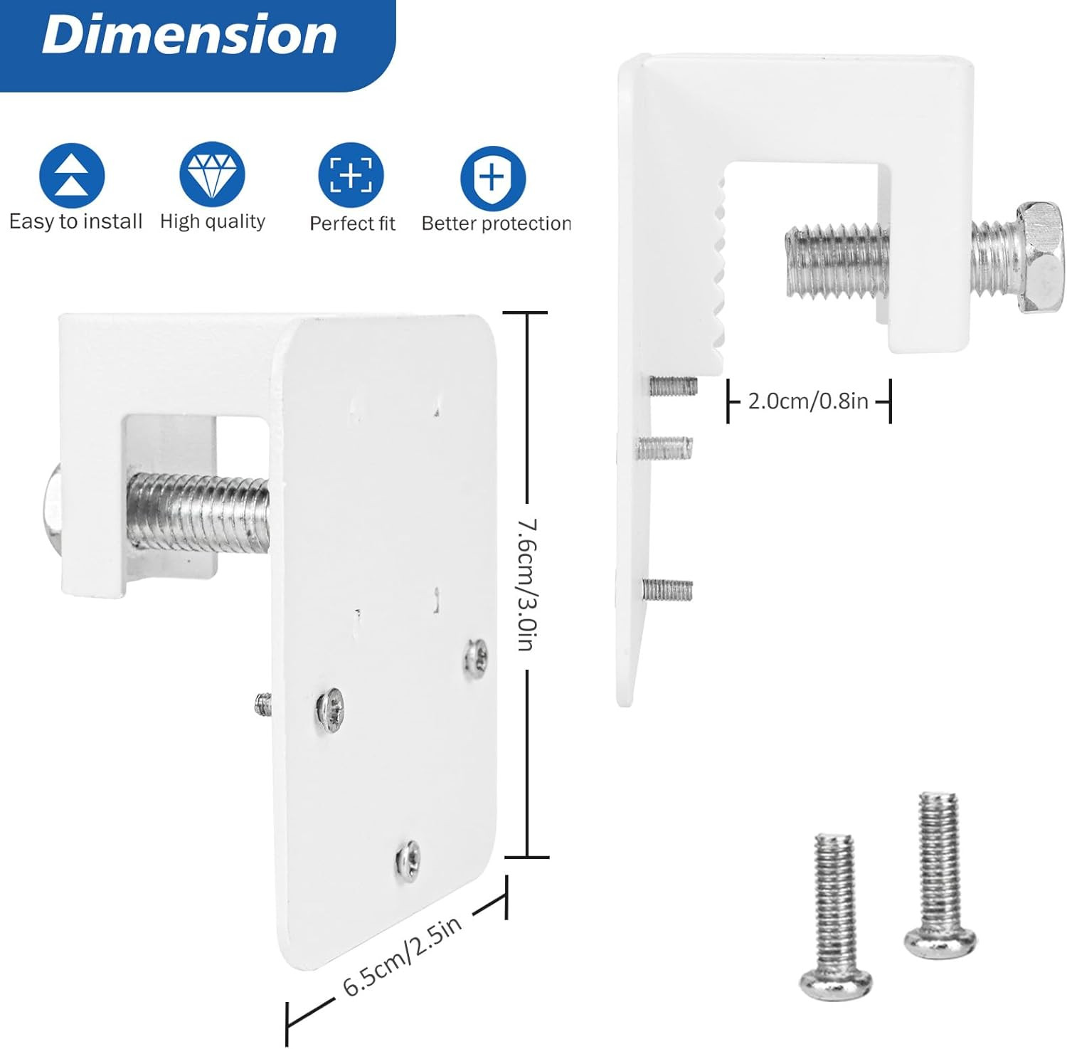 Gutter Mount Bracket for Eufy Security Solocam S340 - Adjustable, Weatherproof,