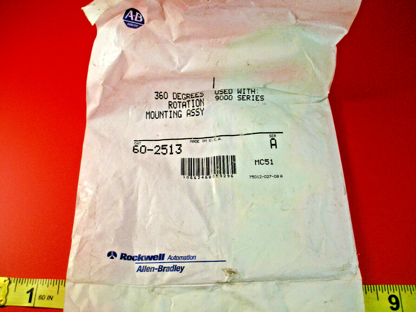 Allen Bradley 60-2513 Ser A 360 Degrees Rotation Mounting Assembly 602513 New