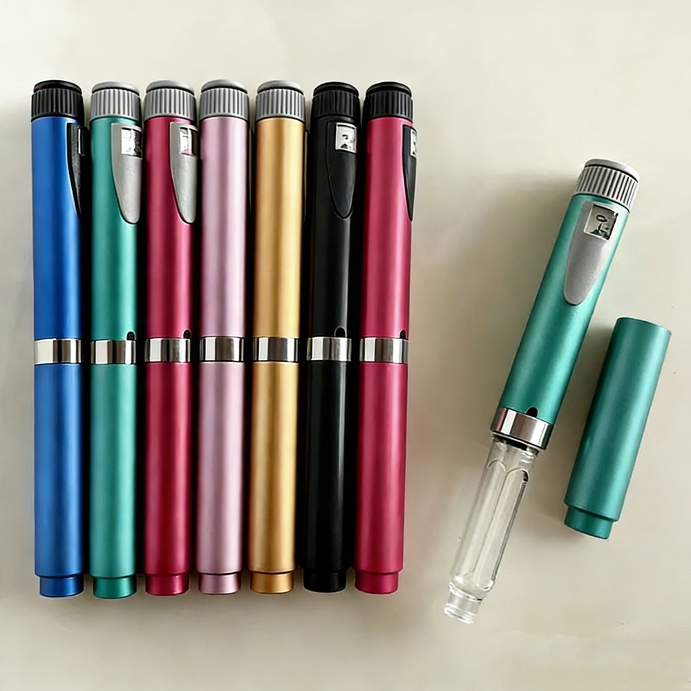 Aluminum Reusable 3ml Cartridge Injector Pen For Diabetes Blood Glucose Control
