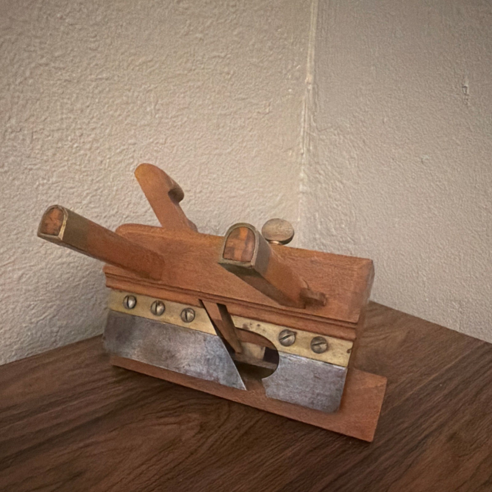 CrownTree Wooden Molding Plane w/ Brass Fittings, Fence & Double Iron Blades