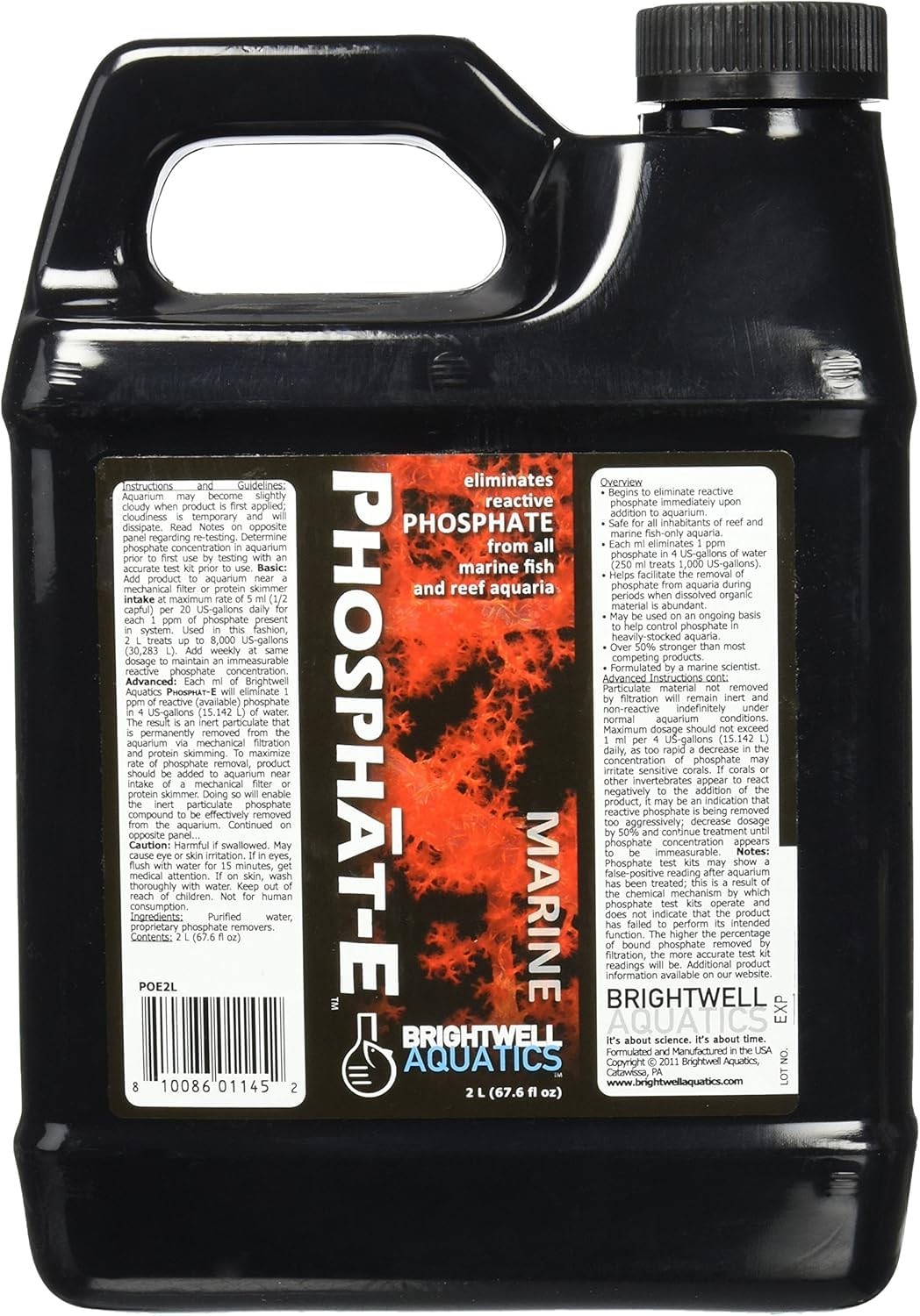 Brightwell Aquatics Phosphat-E Liquid Phosphate Remover Marine Fish & Reef 67.6o