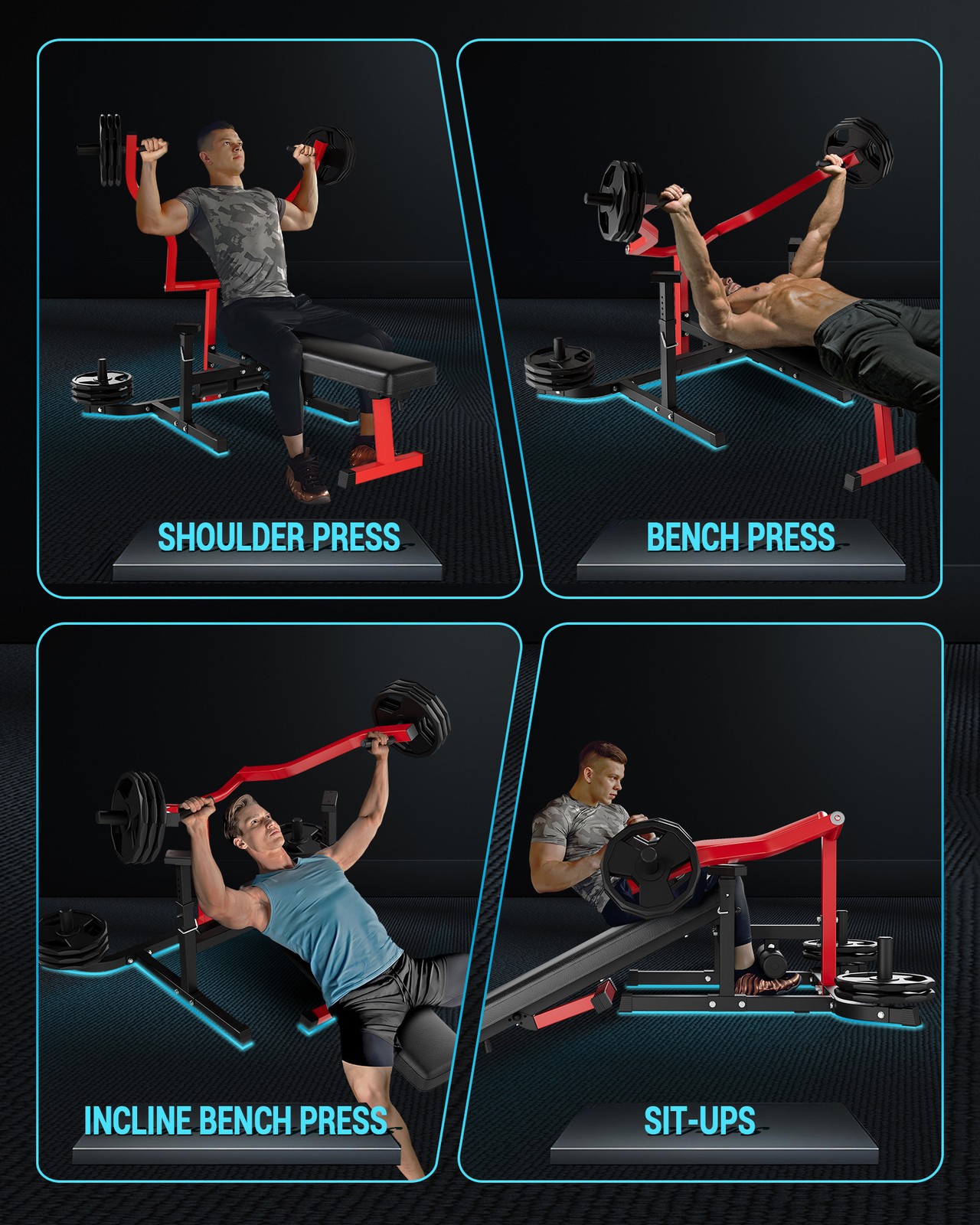Adjustable Chest & Bench Press Machine for Home Gym - 450LBS Max Load