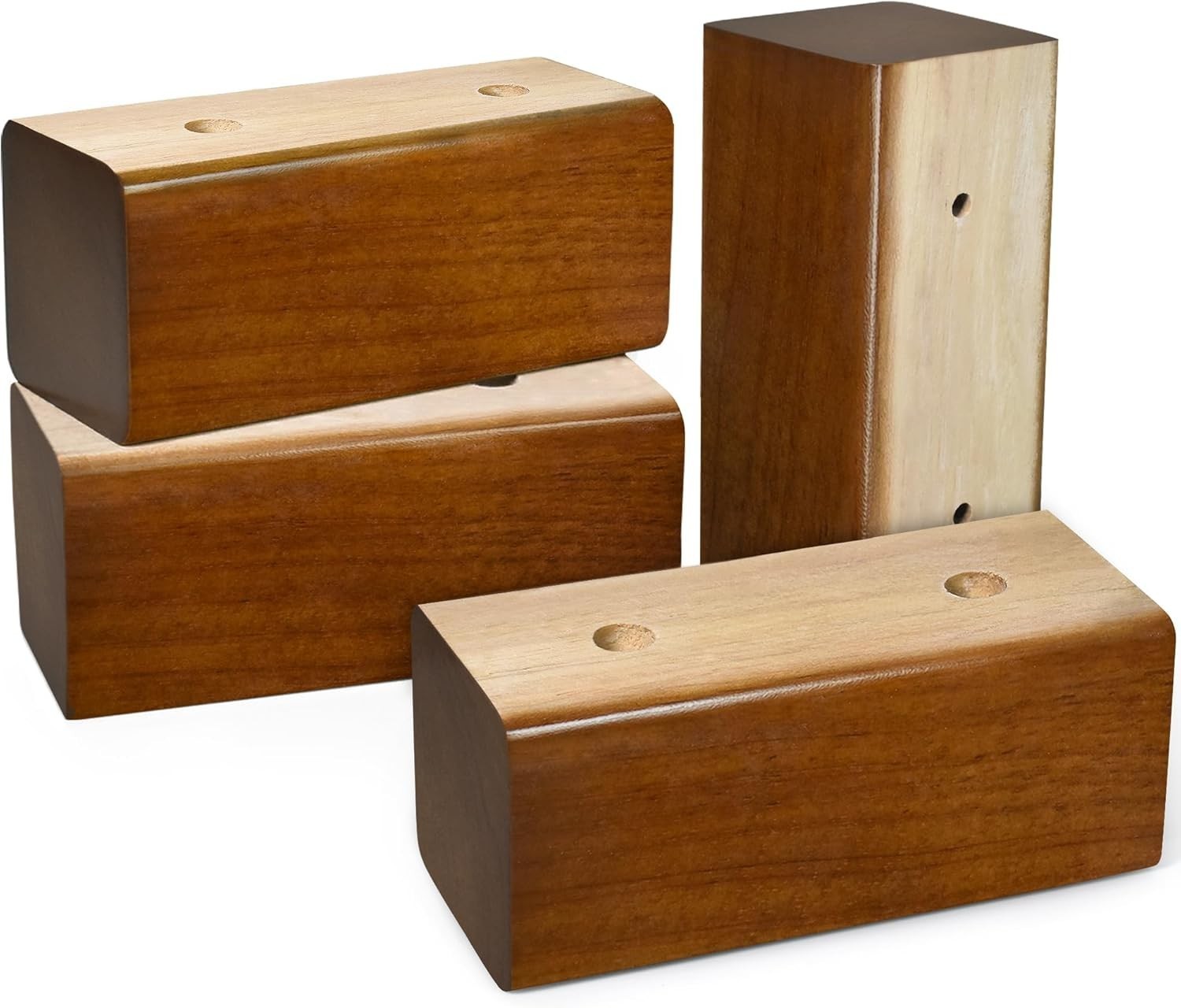 Wood Bed Risers Black 2 inch)