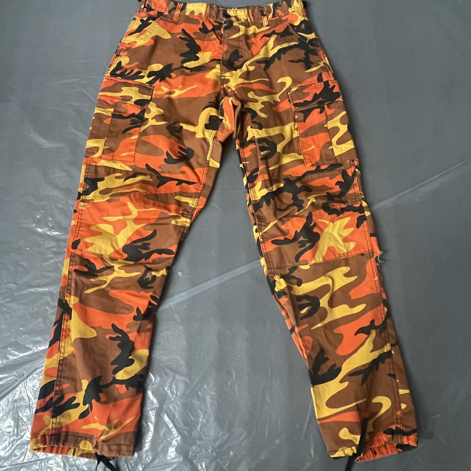 Rothco BDU Pants Men M Regular Orange Camo Cargo Tactical Military Uniform Flaw