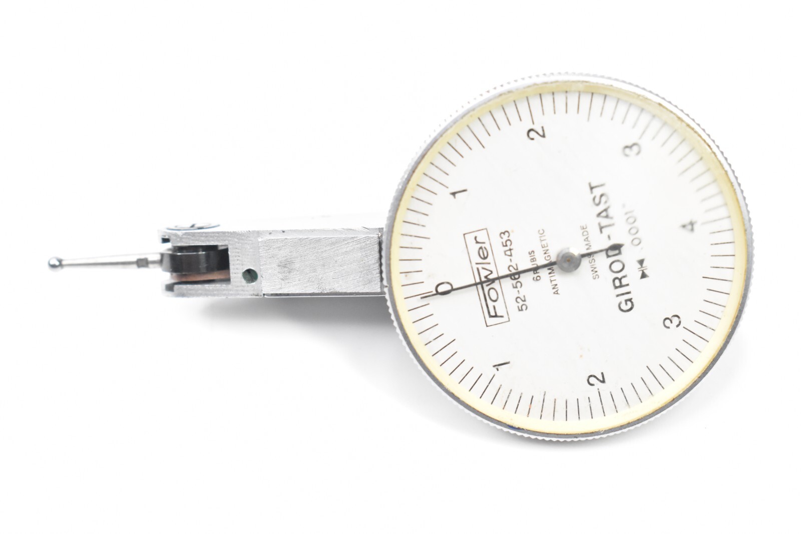 Fowler 52-562-453 Girod-Tast 6 Rubis Dial Test Indicator .0001" Swiss Made