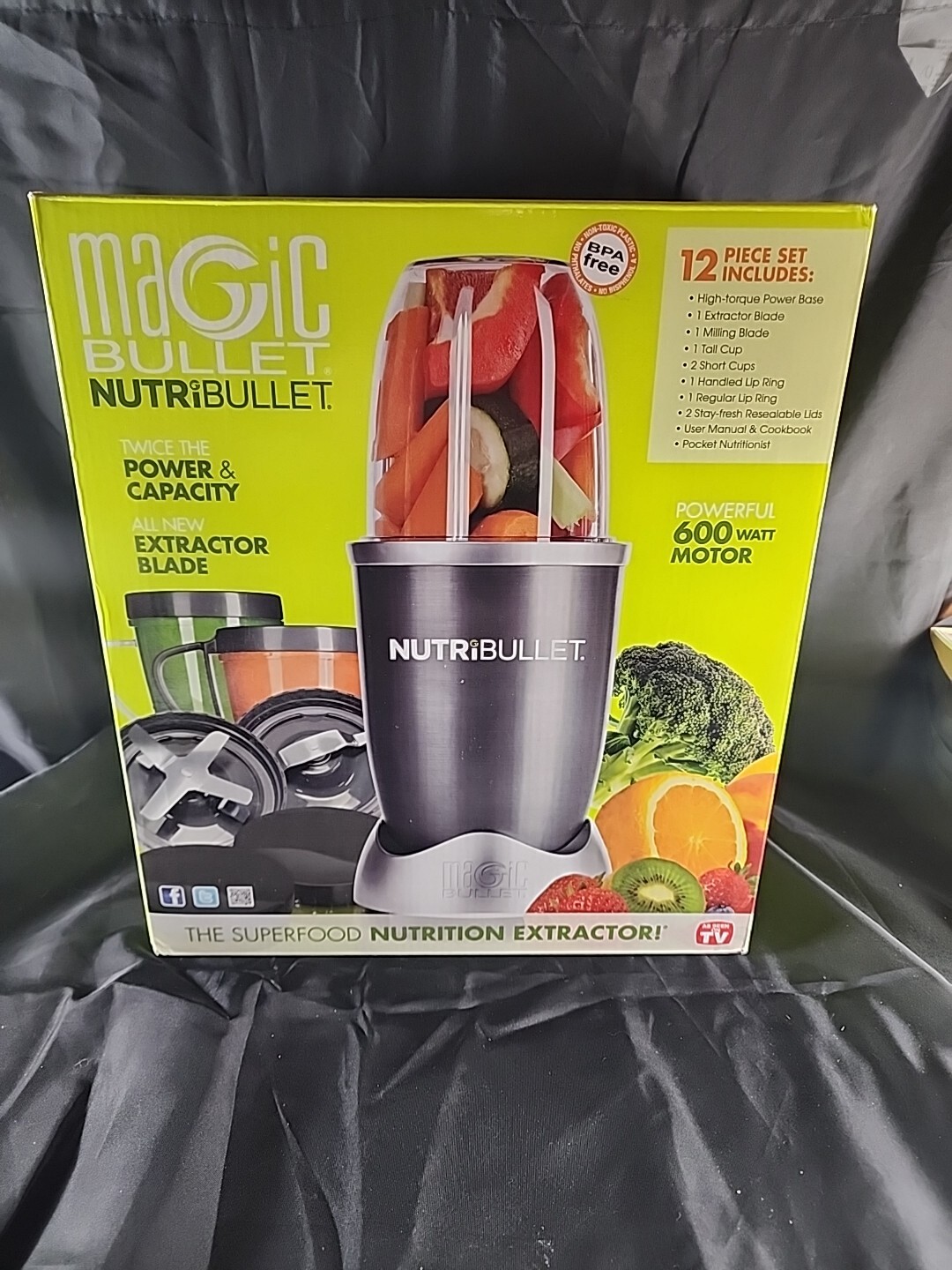 NUTRIBULLET MAGIC BULLET HIGH SPEED 600W MIXER BLENDER #NB-BX001J-23 NEW      RR