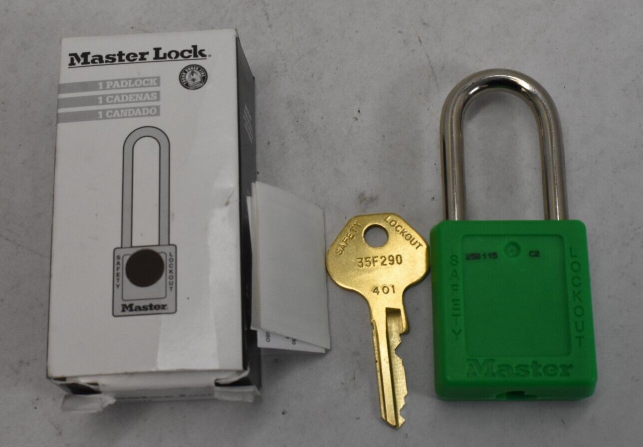 Master Lock 410GRN Lightweight Xenoy Safety Lockout Padlock 6 Pin Green