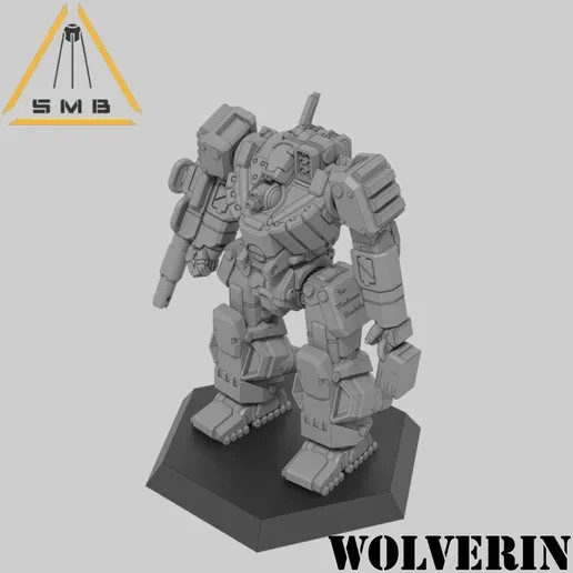 Battletech Compatible WOLVERIN (WVR-6R) Proxy 3d Print By SirMortimerBombito
