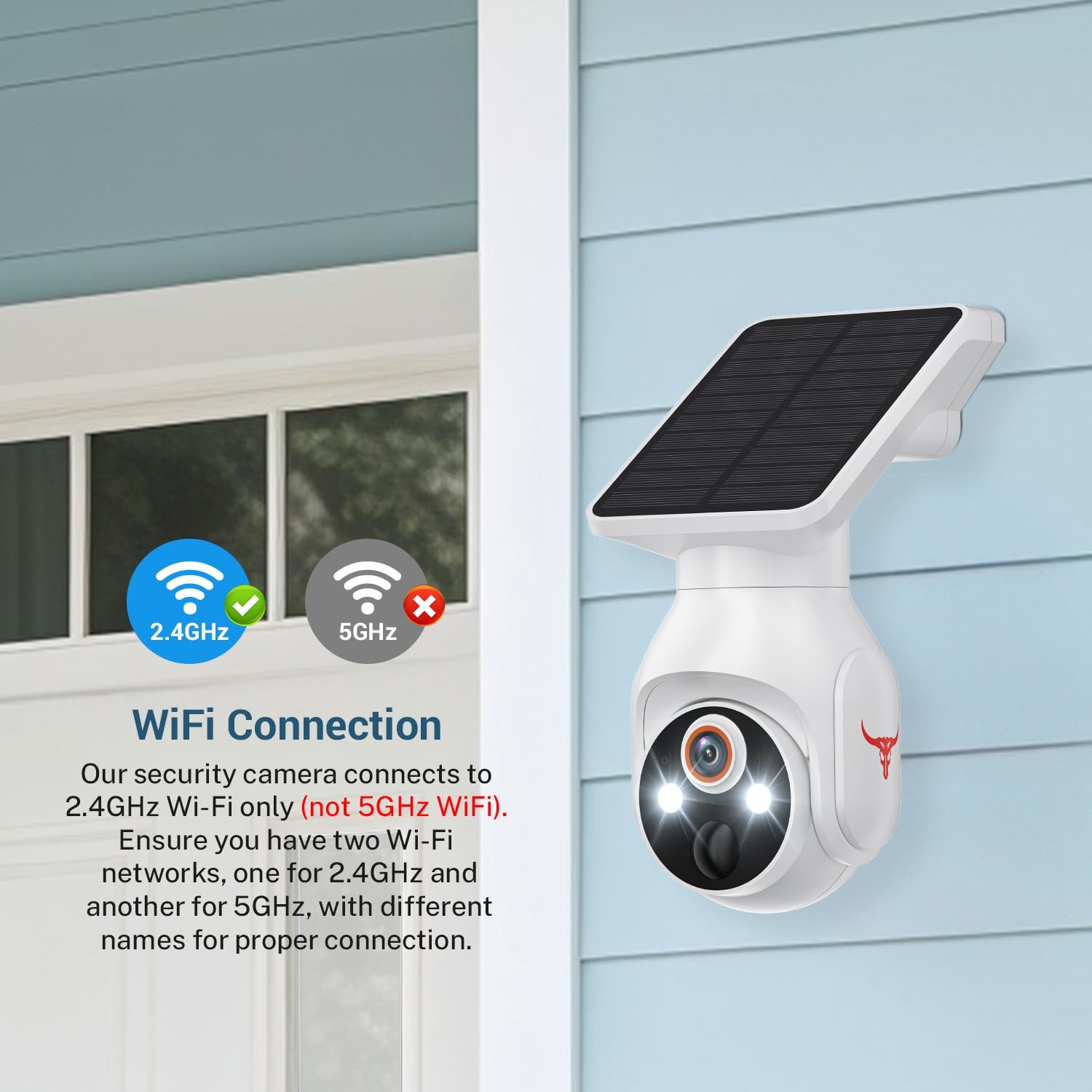1080p Security Camera Wireless with Solar Panel, Smart AI Human Detection,