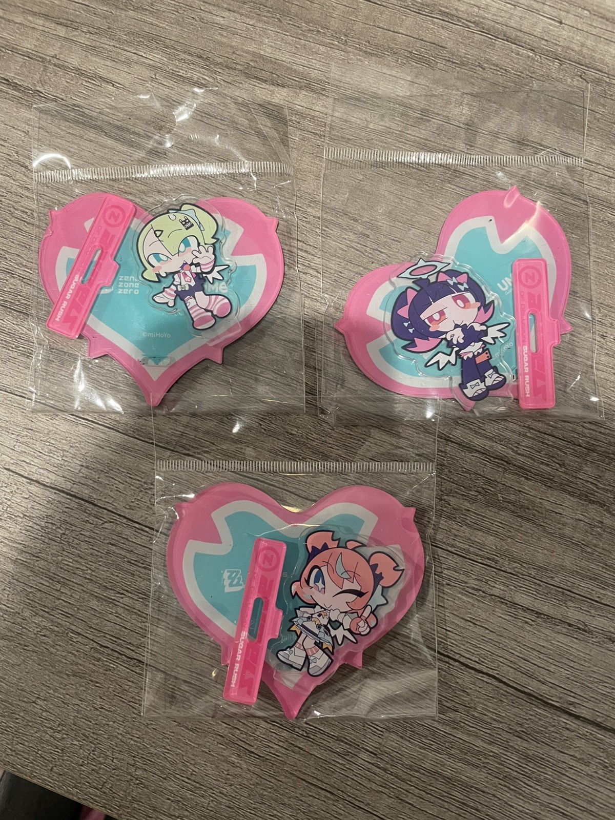 ZZZ X Ume Tea - Angels of Delusion Magnet Acrylic Stand Aria Nangong Sunna 3 set