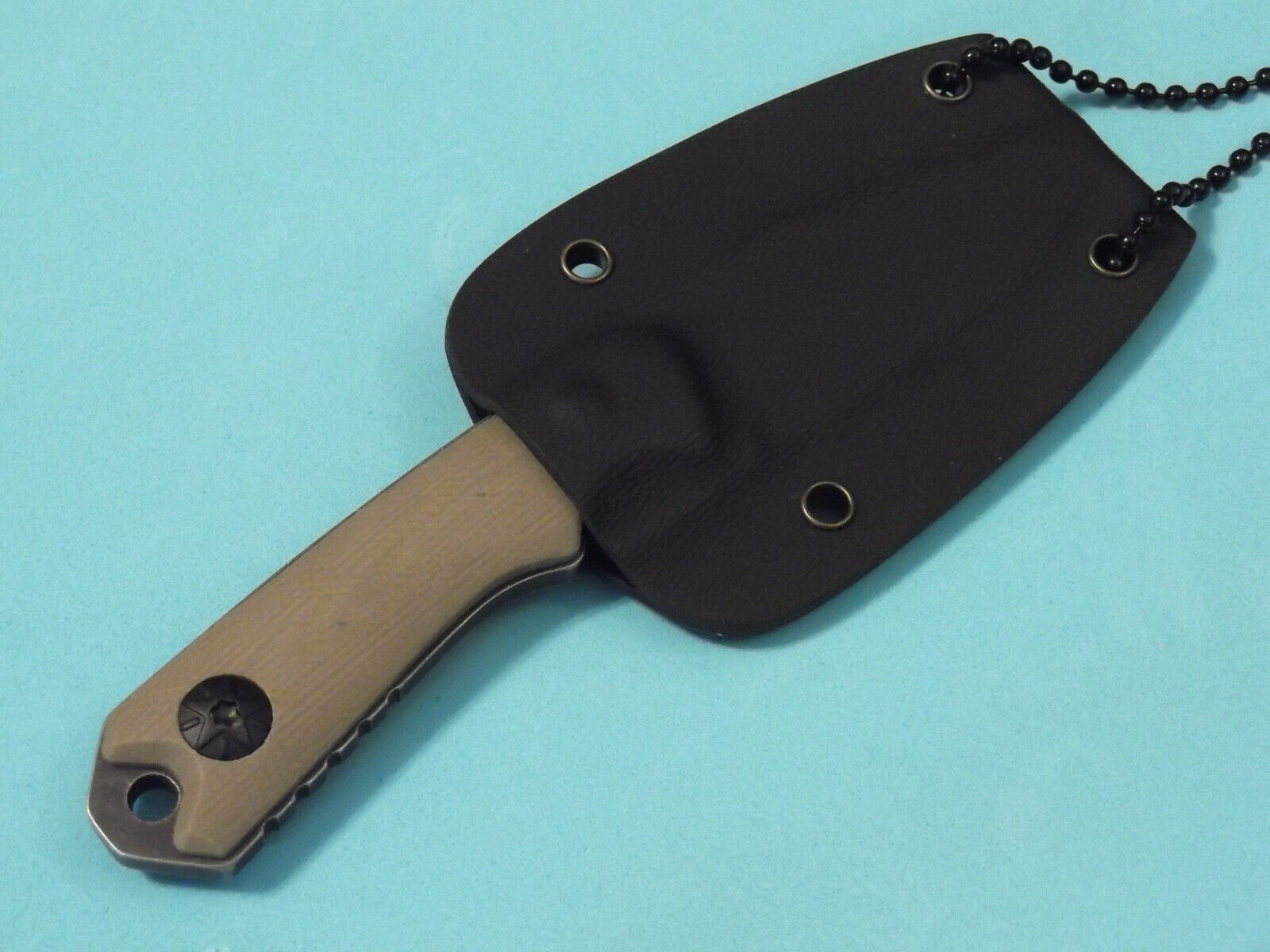 MTech MT2030 Mini Neck Knife Stonewashed fixed blade 4 3/4" overall MT-20-30