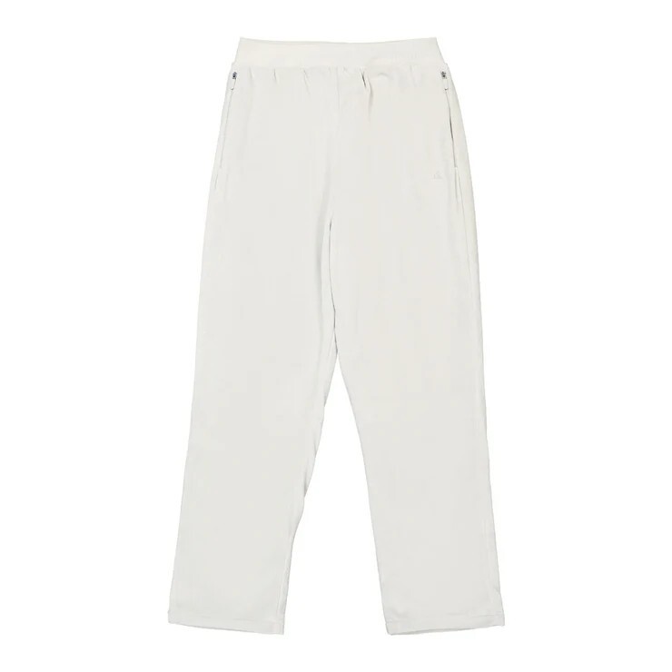 NWT $90 Adidas Basketball One Velour Statement Pants Cloud White Medium IA3454