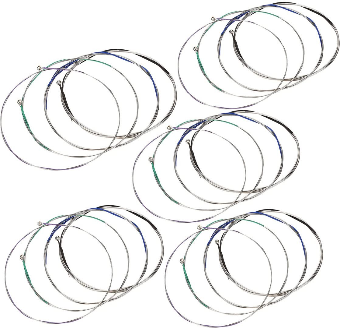 TUOREN 5 Packs of Violin Strings Full Set (G-D-A-E) 5 Pack, Transparent