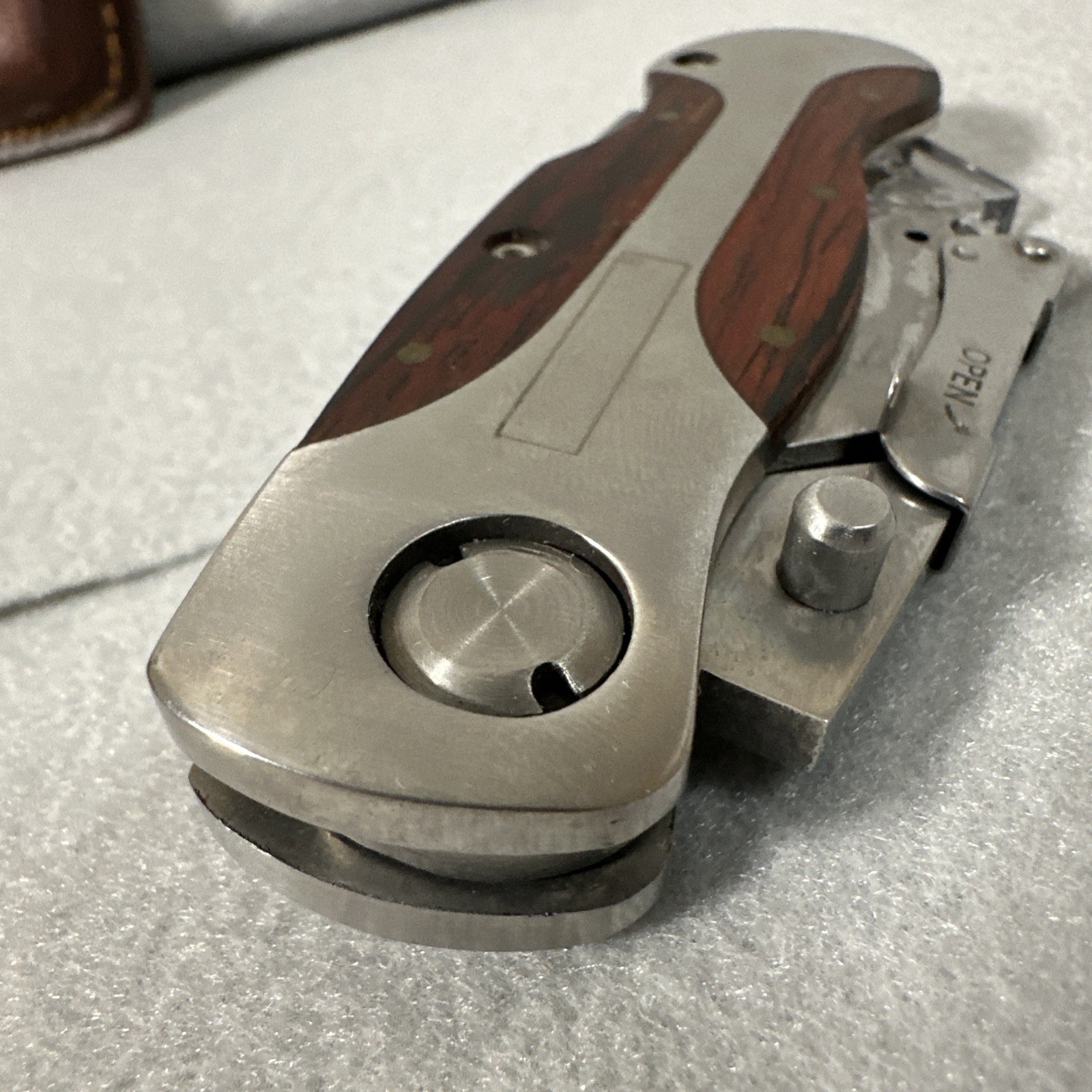 Craftsman Folding Utility Knife Lockback Box Cutter w/ Leather Sheath