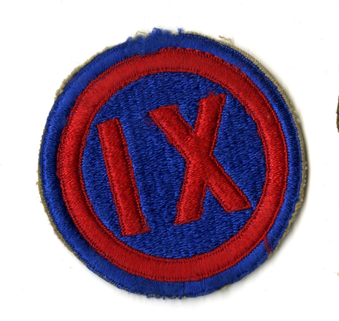 IX Corps White Back Patch WWII Vintage Pacific Theater