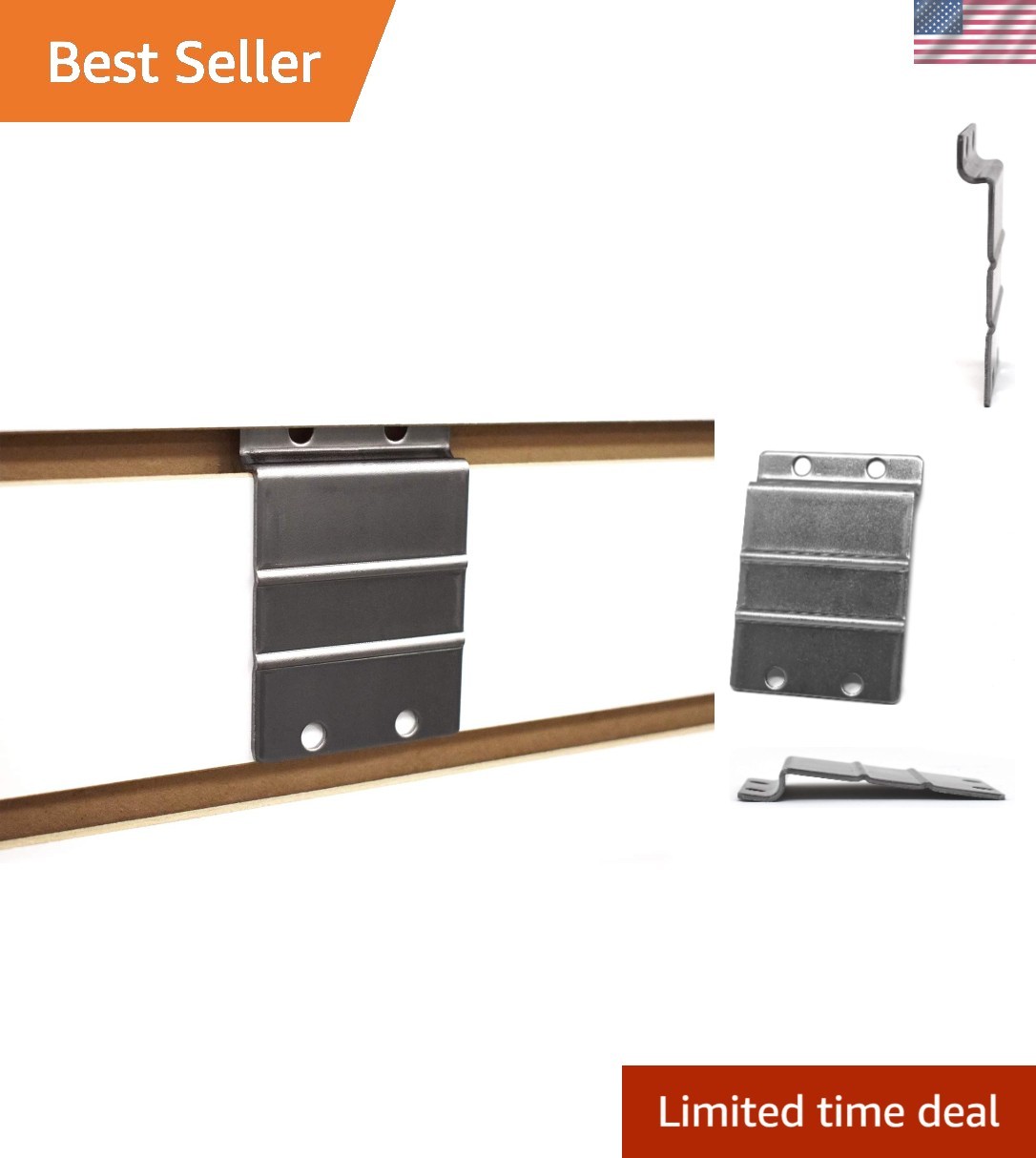 Versatile 5 Pack Slatwall Mounting Adapters, Durable Alloy Steel Construction