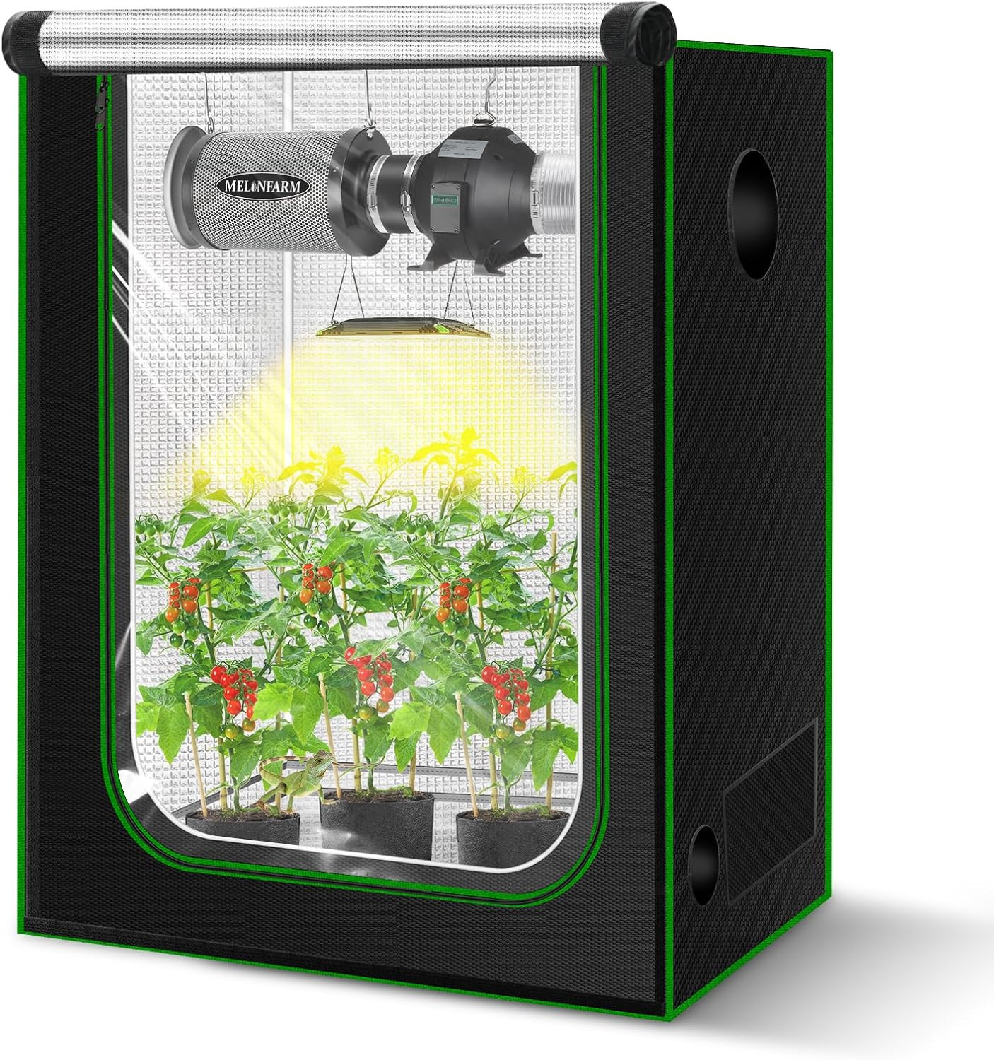 4X2 Indoor Grow Tent with Double Viewing Door & Reflective Mylar, 48"x24"x60