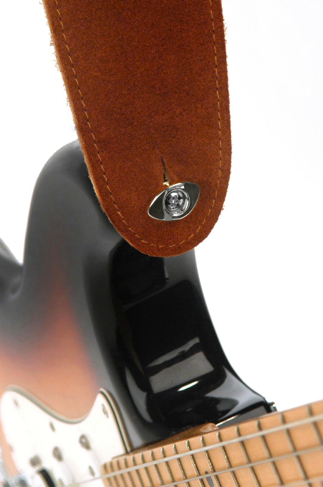 D'Addario PWEEP202 Elliptical Guitar Strap Pin, Button End Pin Chrome Pair