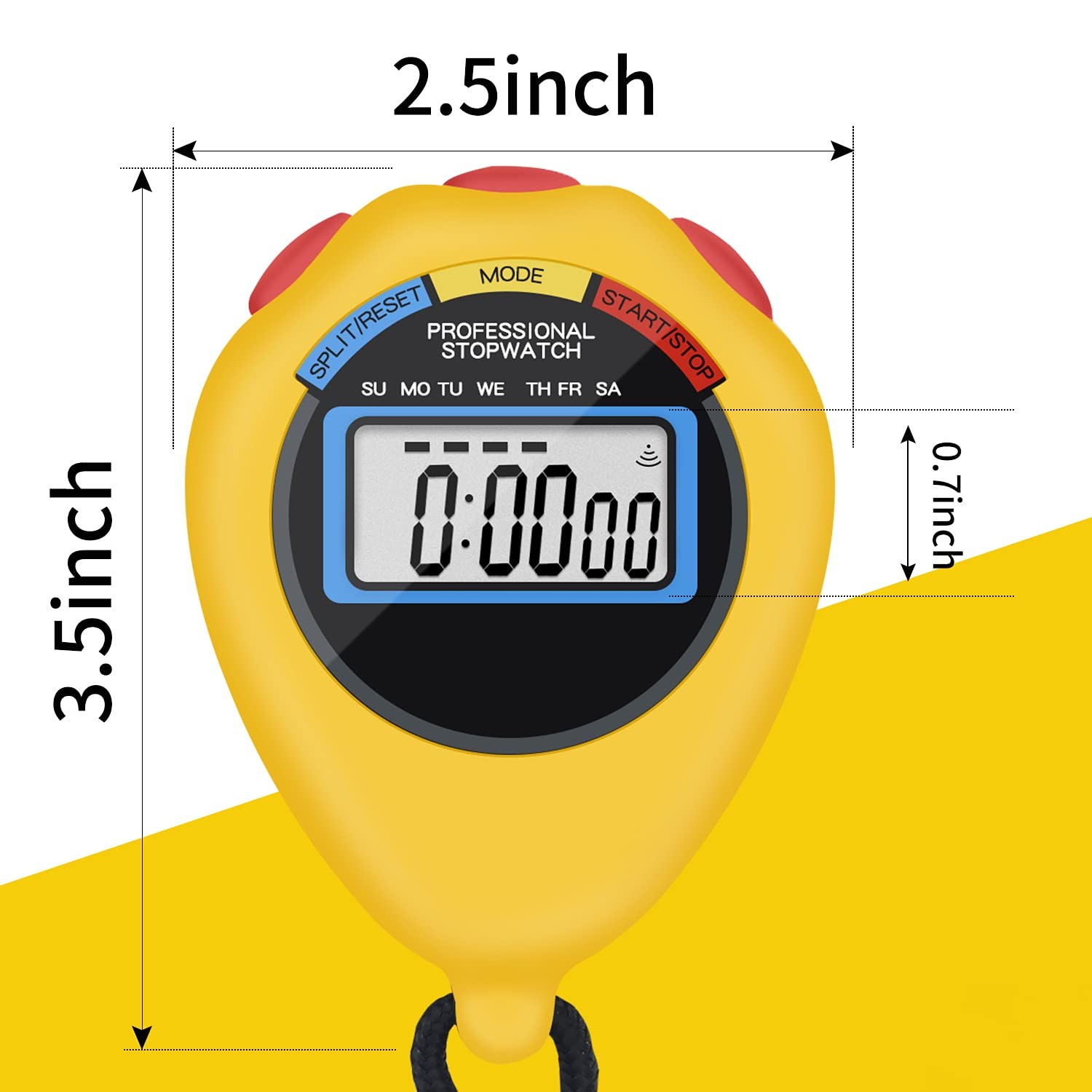 12 Pack Multi-Function Electronic Digital Sport Stopwatch Timer, Large Displa...