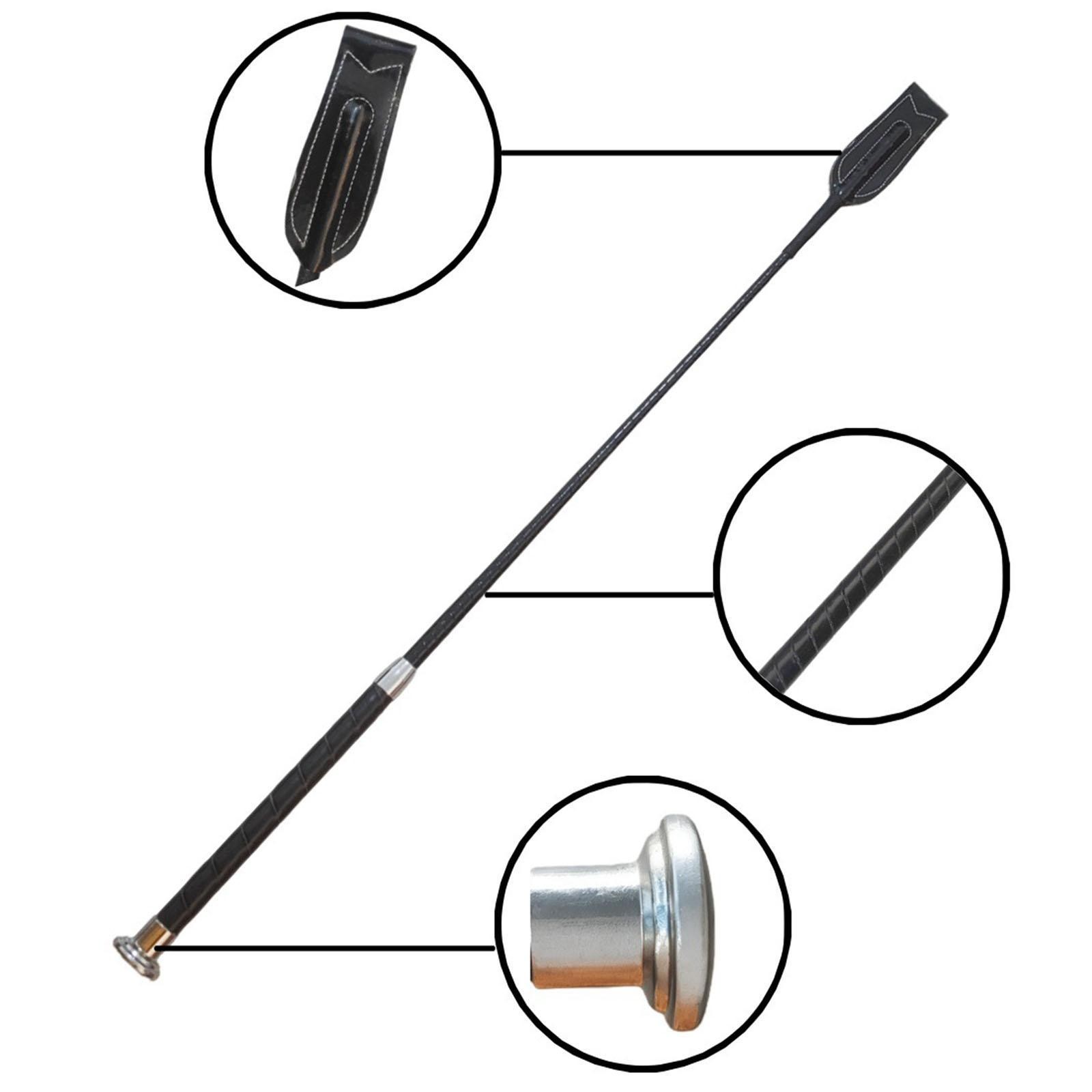 Portable Horse Whip PU Metal Riding Crop Horse Dressage Whip for Horse Riding