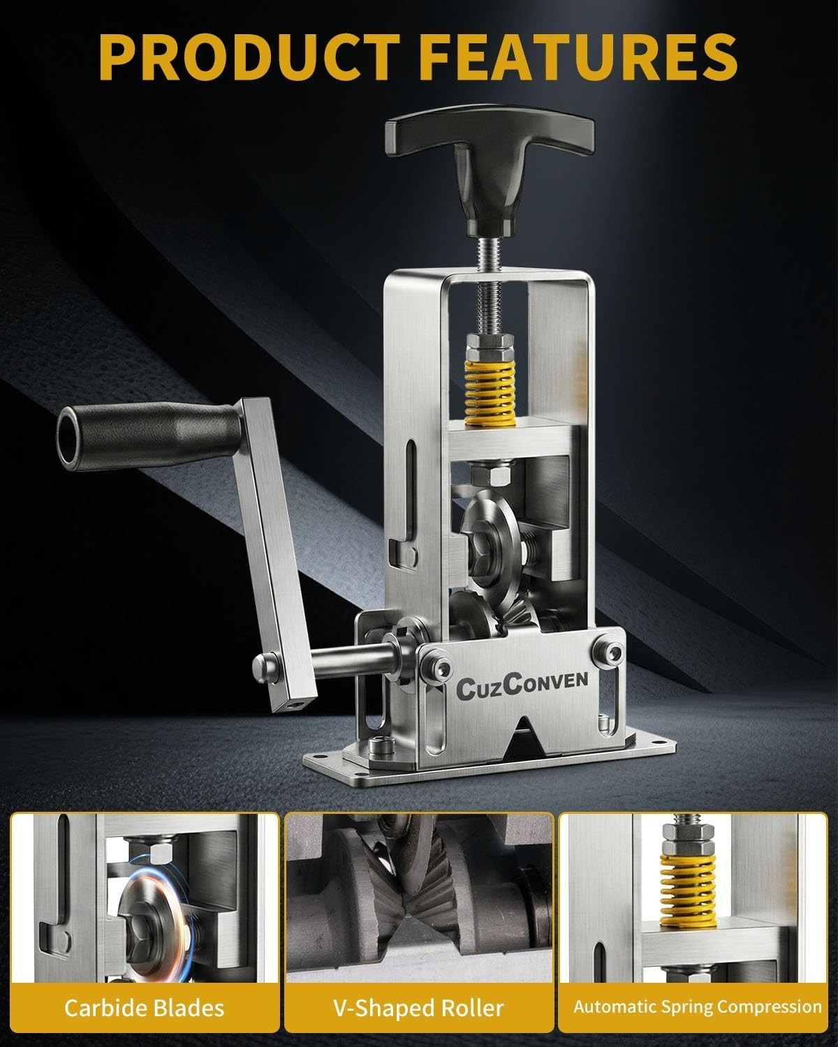 Wire Stripper Machine,0.03-1 Inch Wire Stripping Machine with Hand Crank,Port...