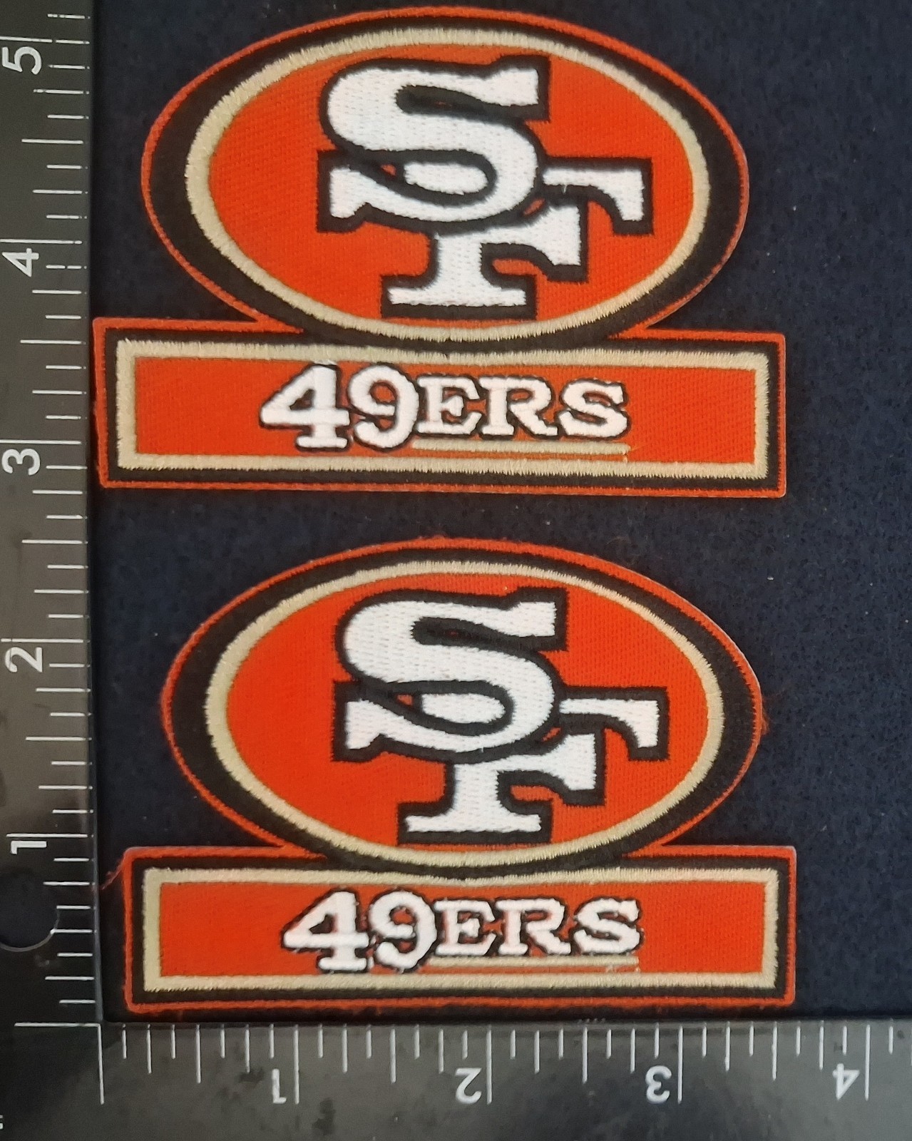 2 QTY SAN FRANCISCO 49ers IRON ON PATCH