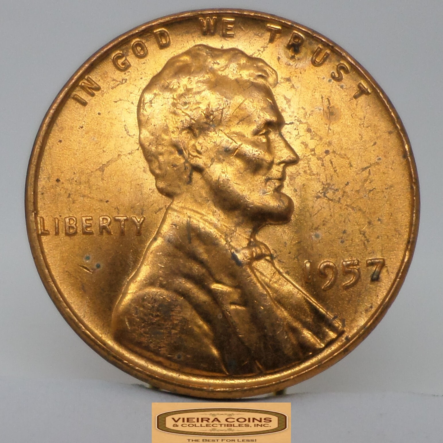 1957 Lincoln Wheat Cent, High Grade - #C48639NQ