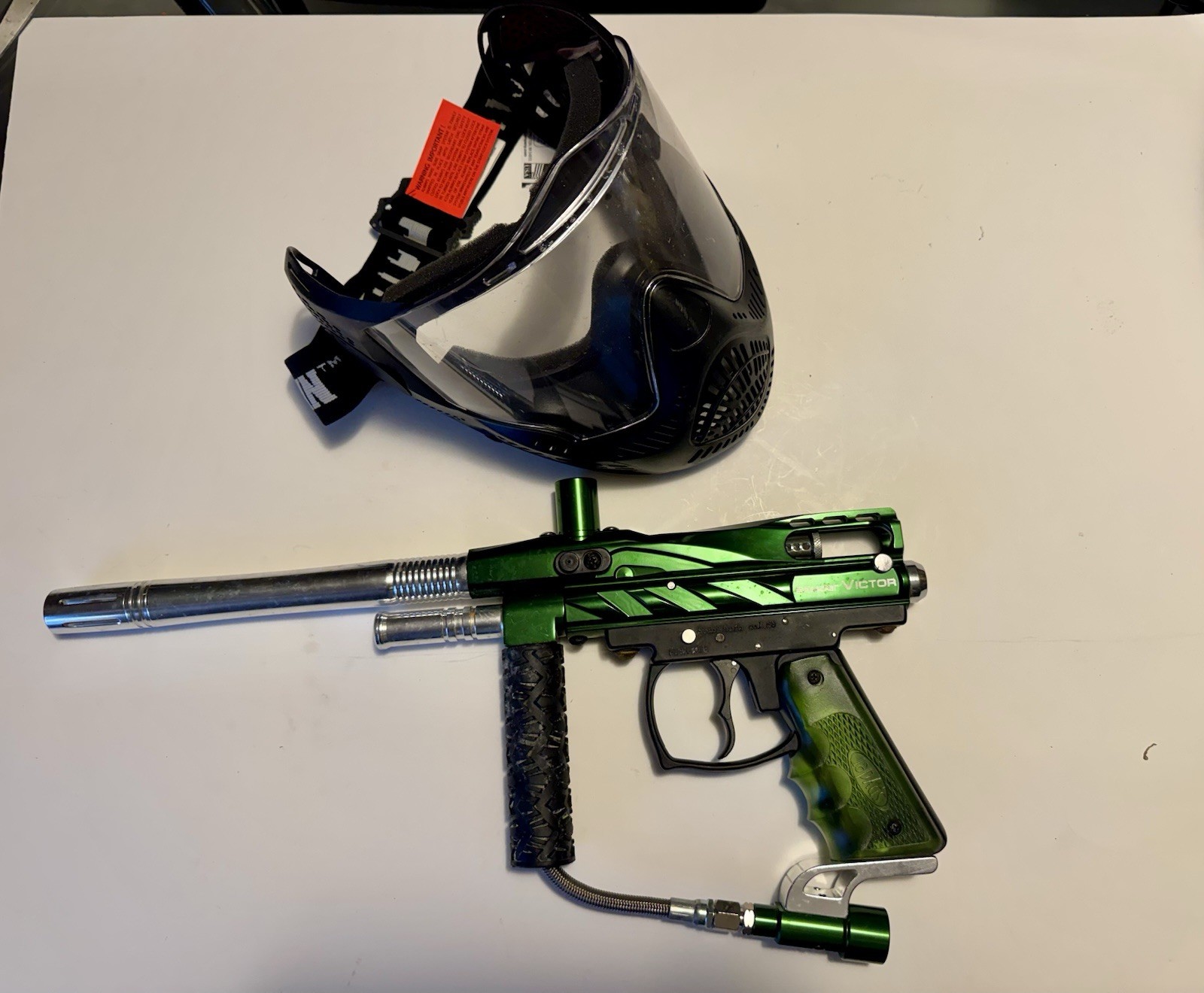 Green Spyder Victor Paintball Green Gun Plus Tippmann Mask Lot Fast Ship 15%OFF