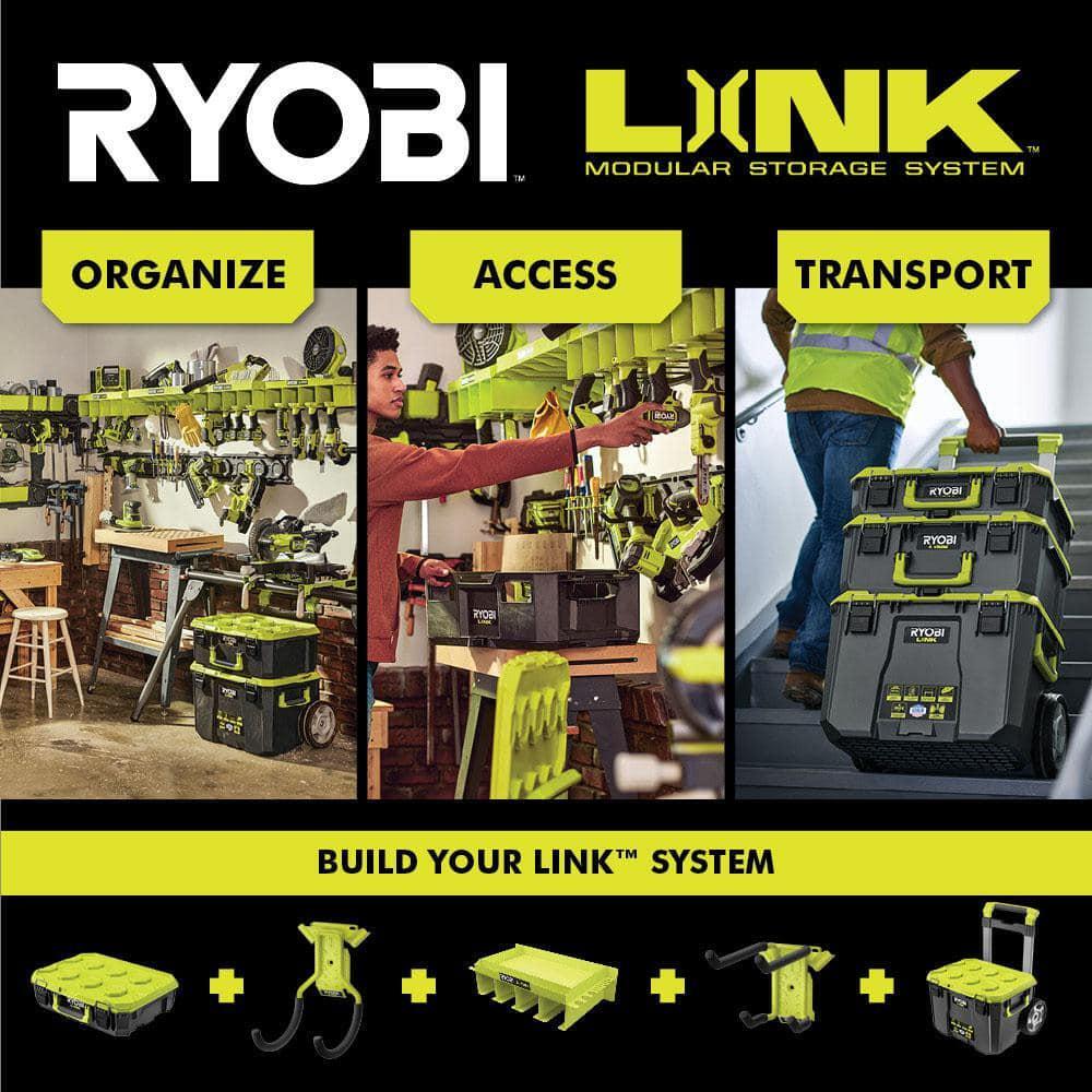 Ryobi Link Tool Box Impact Water Dust Resistant Modular Storage System Durable