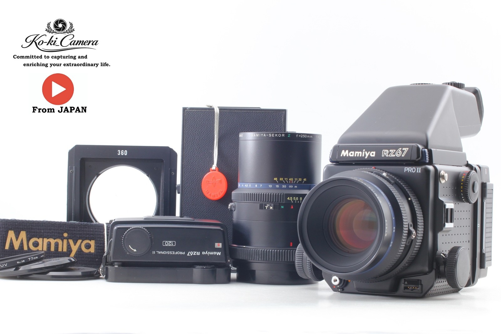 Grid [MINT] Mamiya RZ67 Pro II Film Camera FE701 Z 110mm 250mm 120x2 From JAPAN